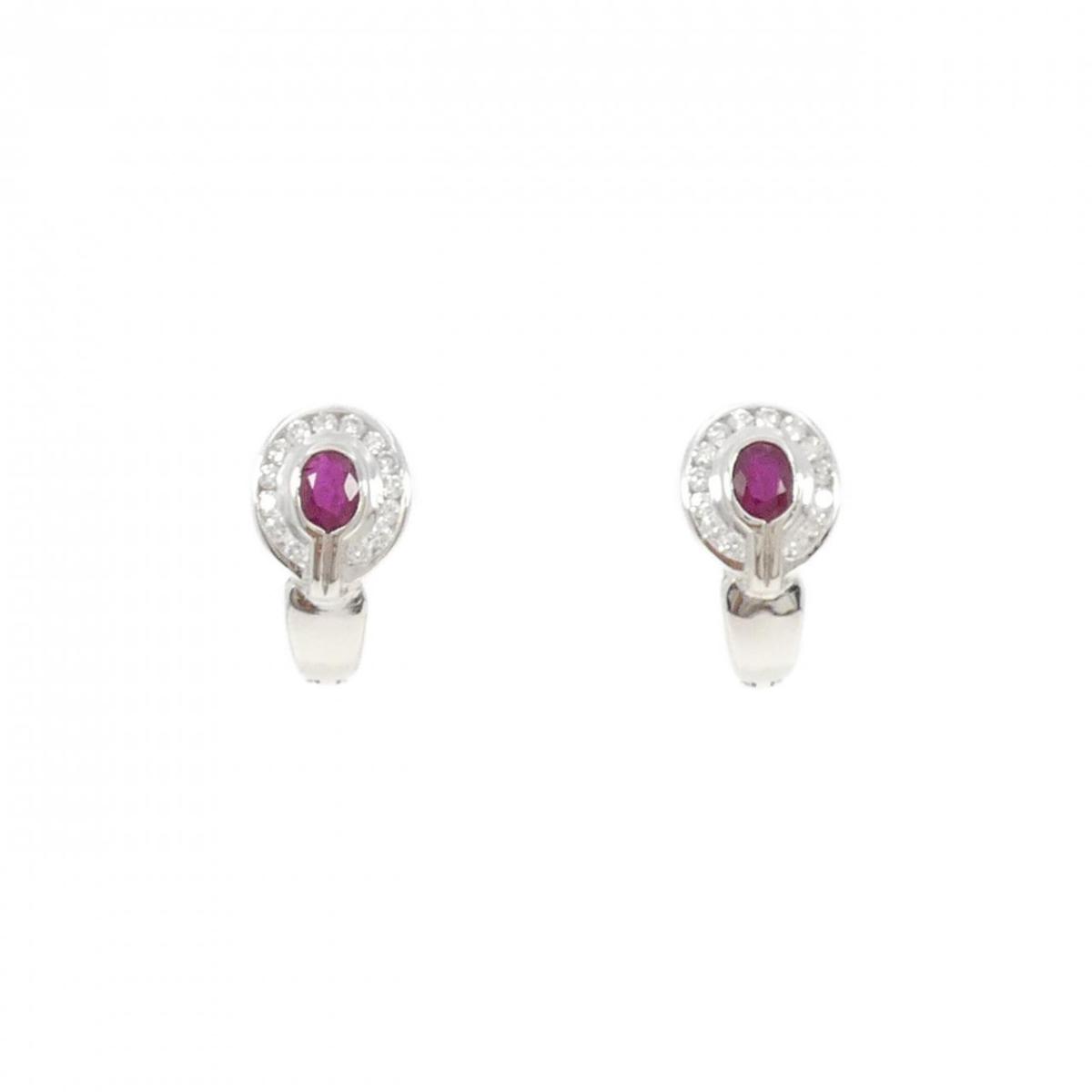 750WG ルビー ピアス【中古】｜KOMEHYO ONLINESTORE 店