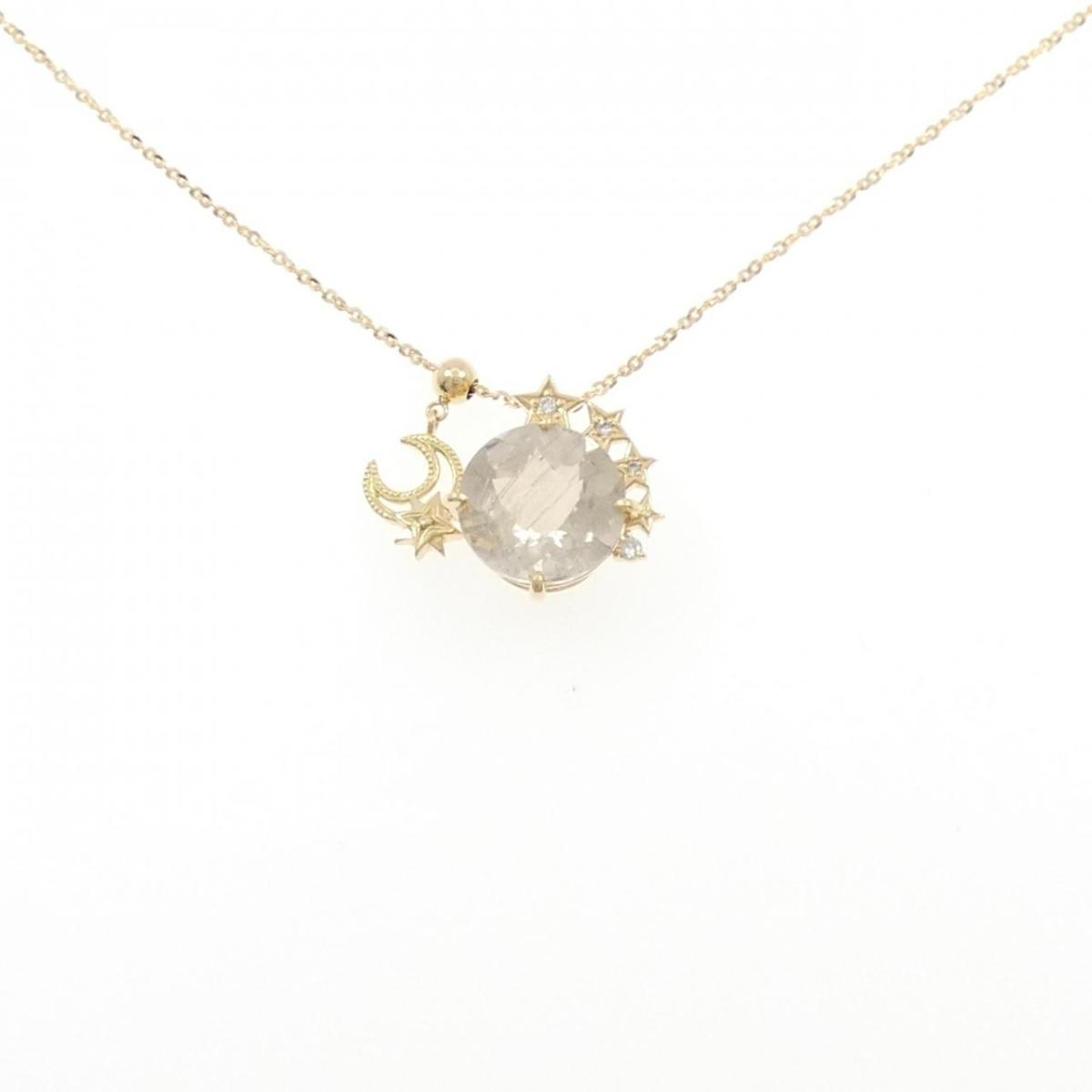 K18YG スター×ムーン ルチルクオーツ ネックレス【中古】|KOMEHYO ONLINESTORE 店