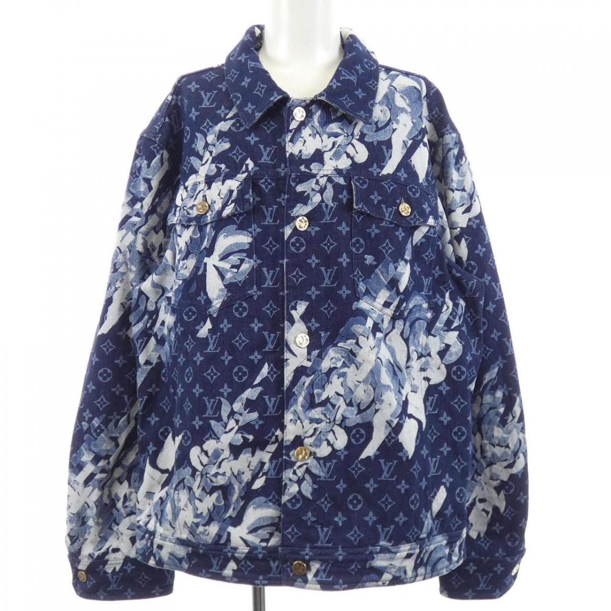 ルイヴィトン LOUIS VUITTON モノグラムプリンテッドデニムジャケット HQA01WFSG ジーンズ上衣【中古】