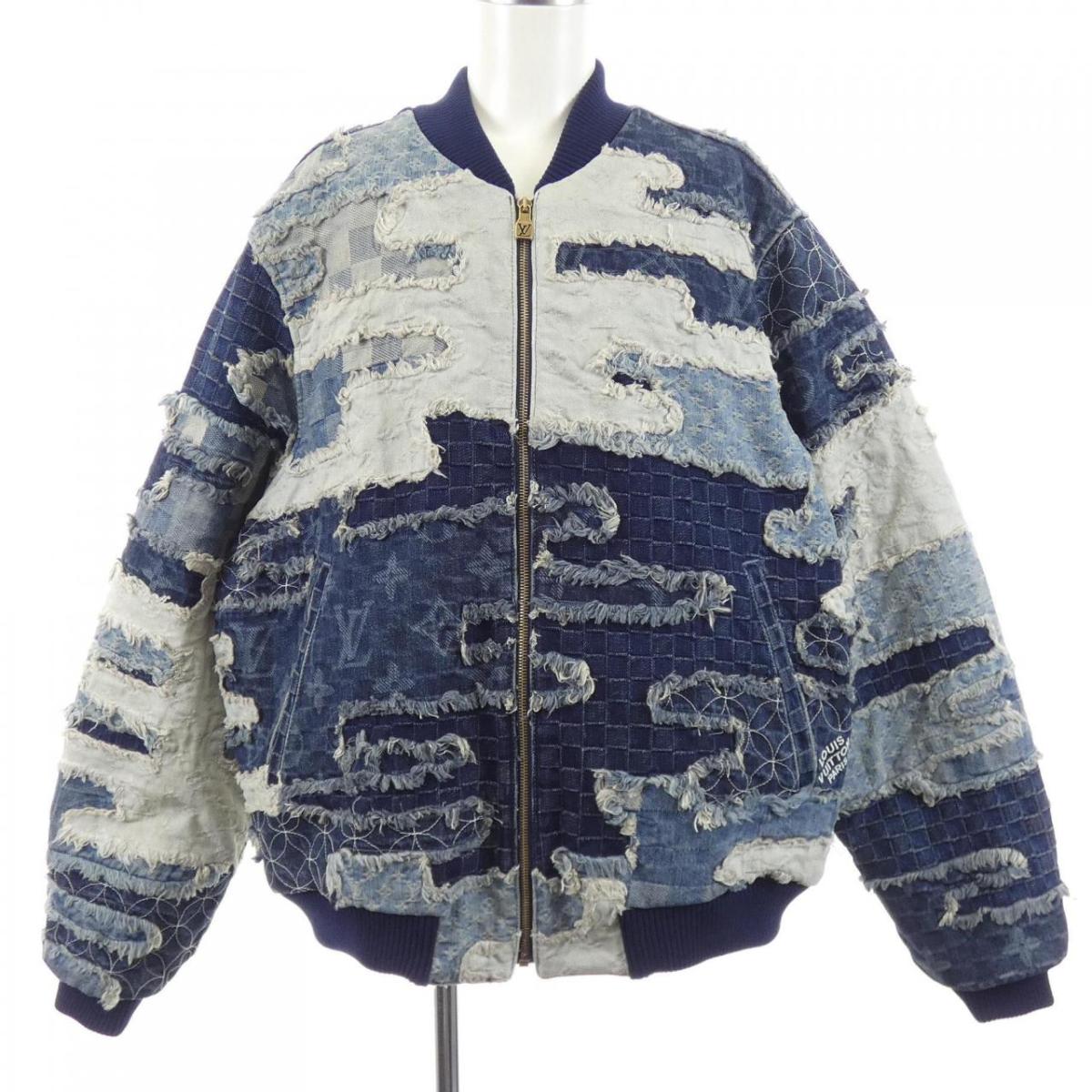 ルイヴィトン LOUIS VUITTON NIGO パッチワークジーンズ ボンバージャケット HTA82WYTG ジーンズ上衣【中古】