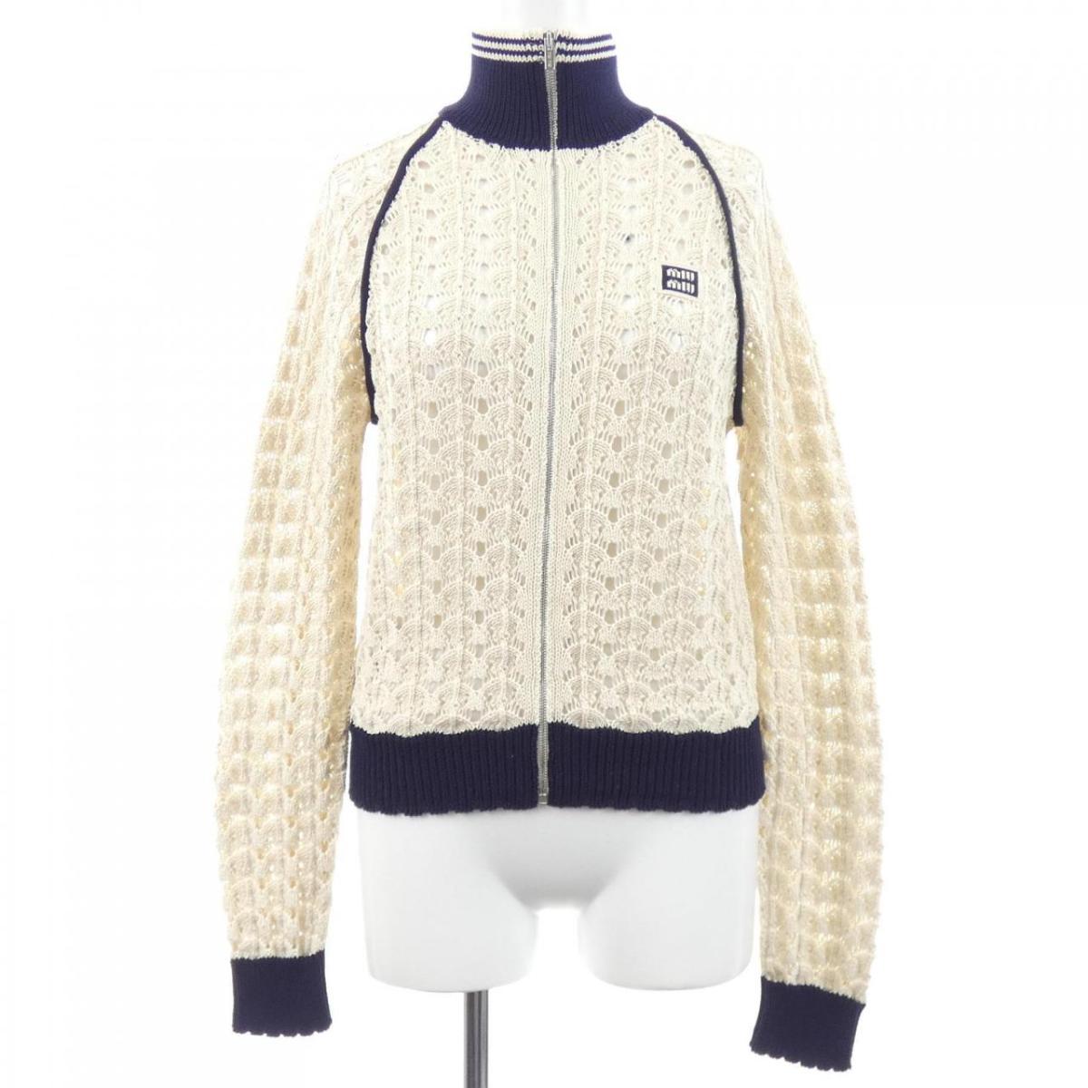 ミュウミュウ MIU MIU コットンファスナーカーディガン MMF01I SOOO 1847 ジレー【中古】