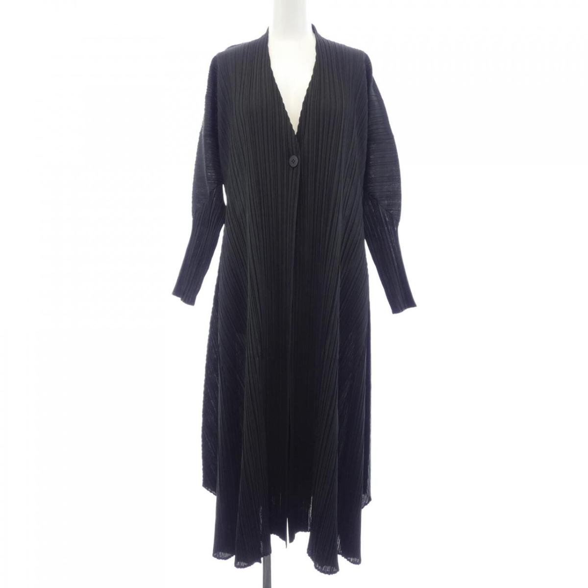 筋目プリーズ PLEATS PLEASE PP11-JA452 厚地の外套【中古】