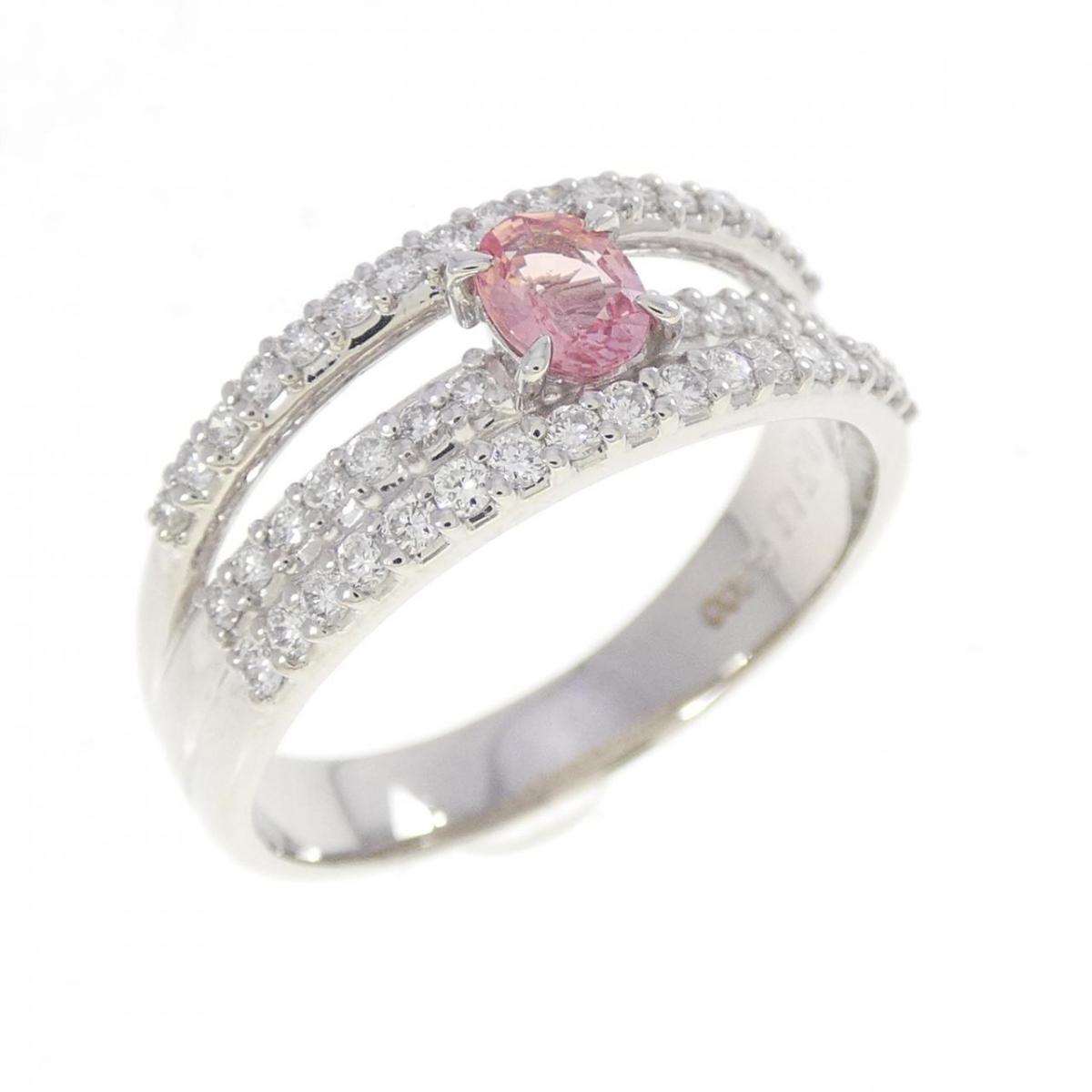 PT900 パパラチアサファイヤ リング 0.313CT【中古】|KOMEHYO ONLINESTORE 店