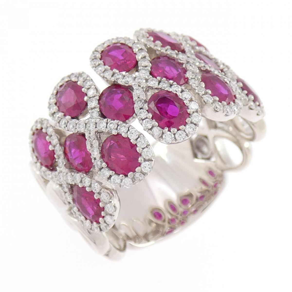 K18WG ルビー リング 3.74CT【中古】｜KOMEHYO ONLINESTORE 店 337,770円