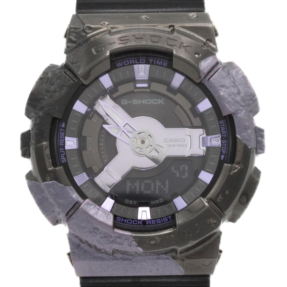 カシオ G-SHOCK 40th Adventuer\u0027s stone GM-S114GEM-1A2JR 天然ゴム 石英【中古】
