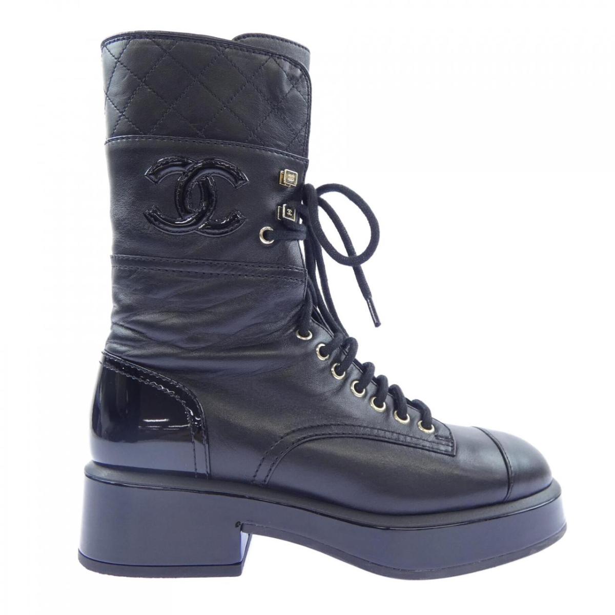 シャネル CHANEL スピード競技引きあげる LACE UP G38863Y55776 ブーツ【中古】