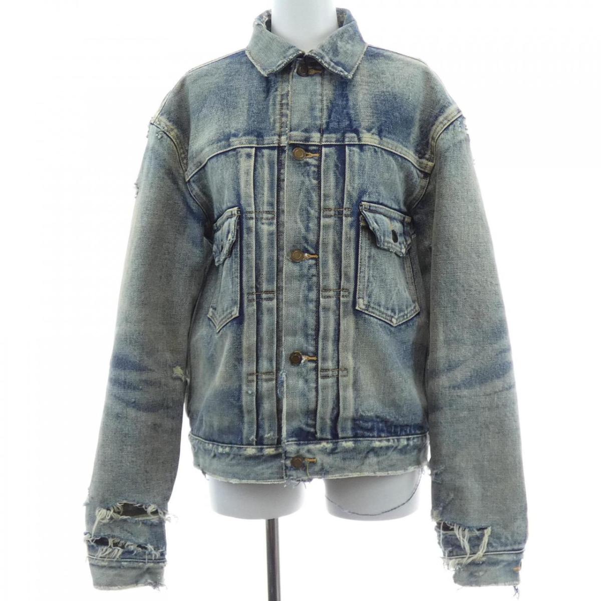 サンローラン SAINT LAURENT 589825 YE957 ジーンズ上衣【中古】 レディースファッション-コート・ジャケット