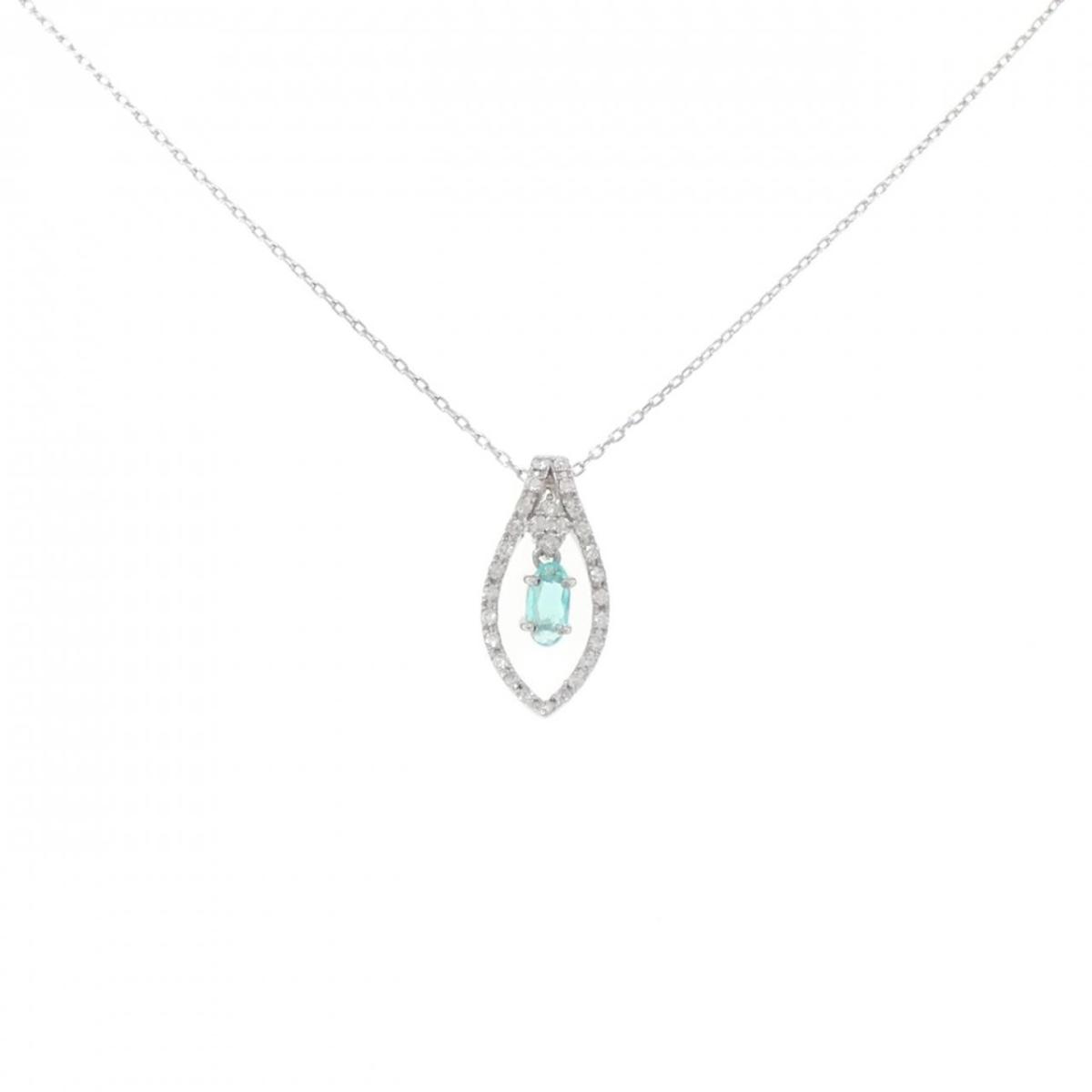 K18WG パライバトルマリン ネックレス 0.11CT【中古】｜KOMEHYO ONLINESTORE 店