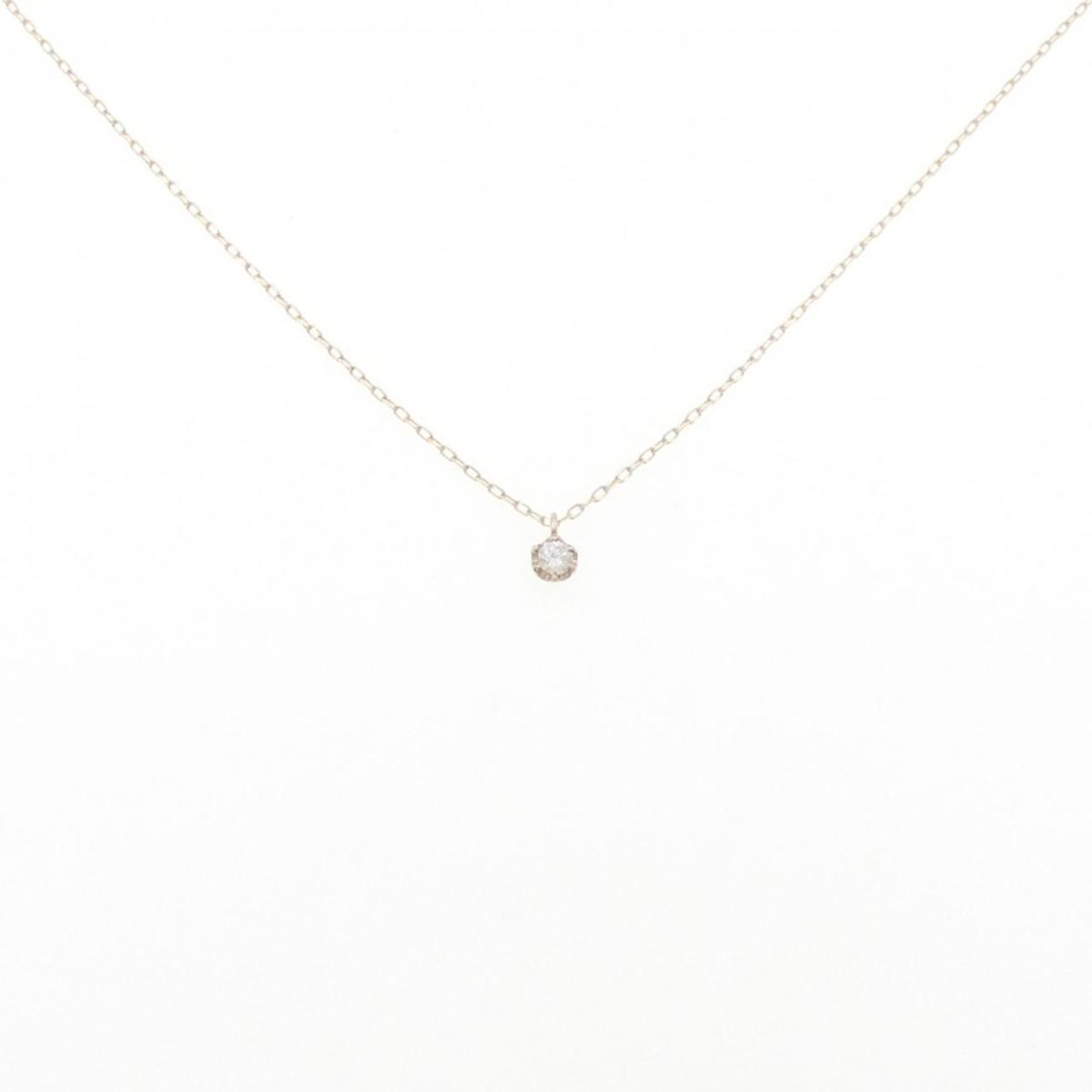 K10YG ソリティア ダイヤモンド ネックレス 0.1CT【中古】|KOMEHYO ONLINESTORE 店