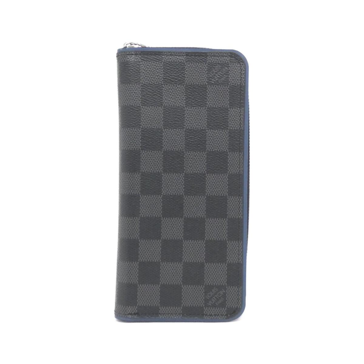 ルイヴィトン ダミエ グラフィット ジッピー ウォレット ヴェルティカル N63305 紙入れ【中古】