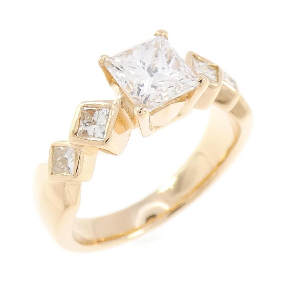 K18YG ダイヤモンド リング 1.016CT G SI2 ファンシーカット【中古】｜KOMEHYO ONLINESTORE 店