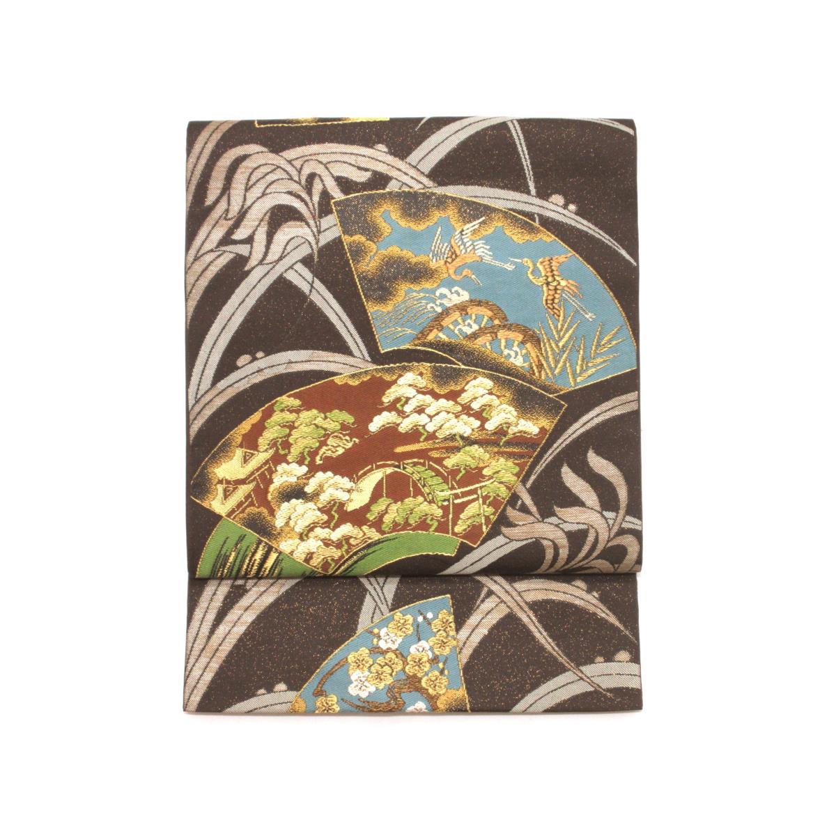 袋帯 本袋 下り藤【川島織物】【中古】