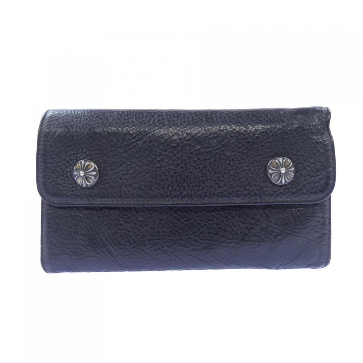 クロムハーツ CHROME HEARTS WAVE CROSS BTN 縮くれる 差し交わす名取り草 2246 304 0501 0900 WALLET【中古】
