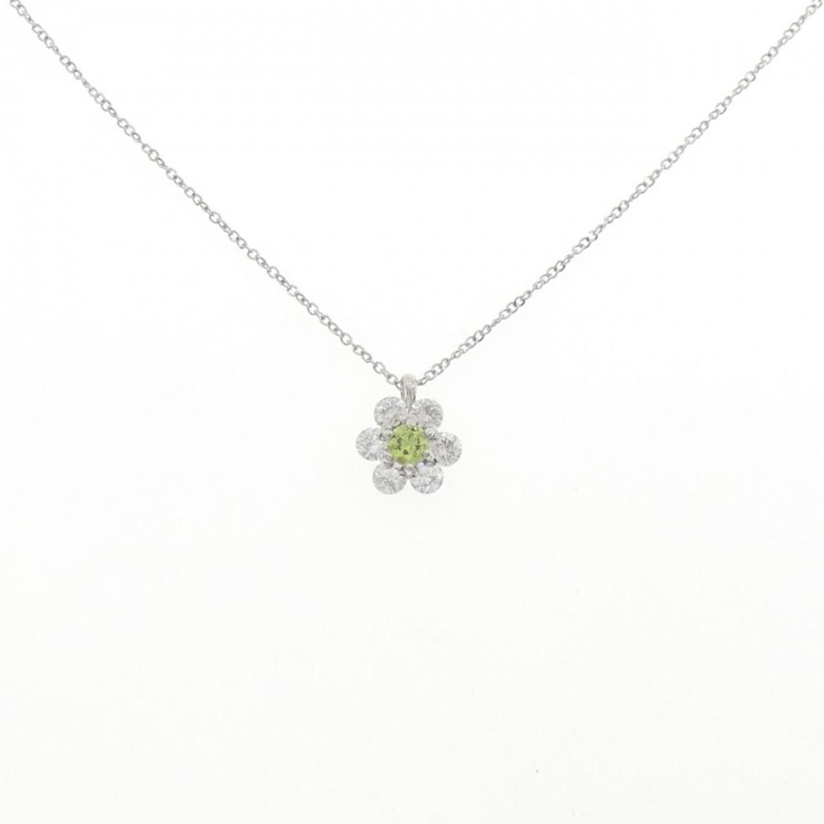 PT900/PT850 フラワー デマントイドガーネット ネックレス 0.18CT【中古】|KOMEHYO ONLINESTORE 店