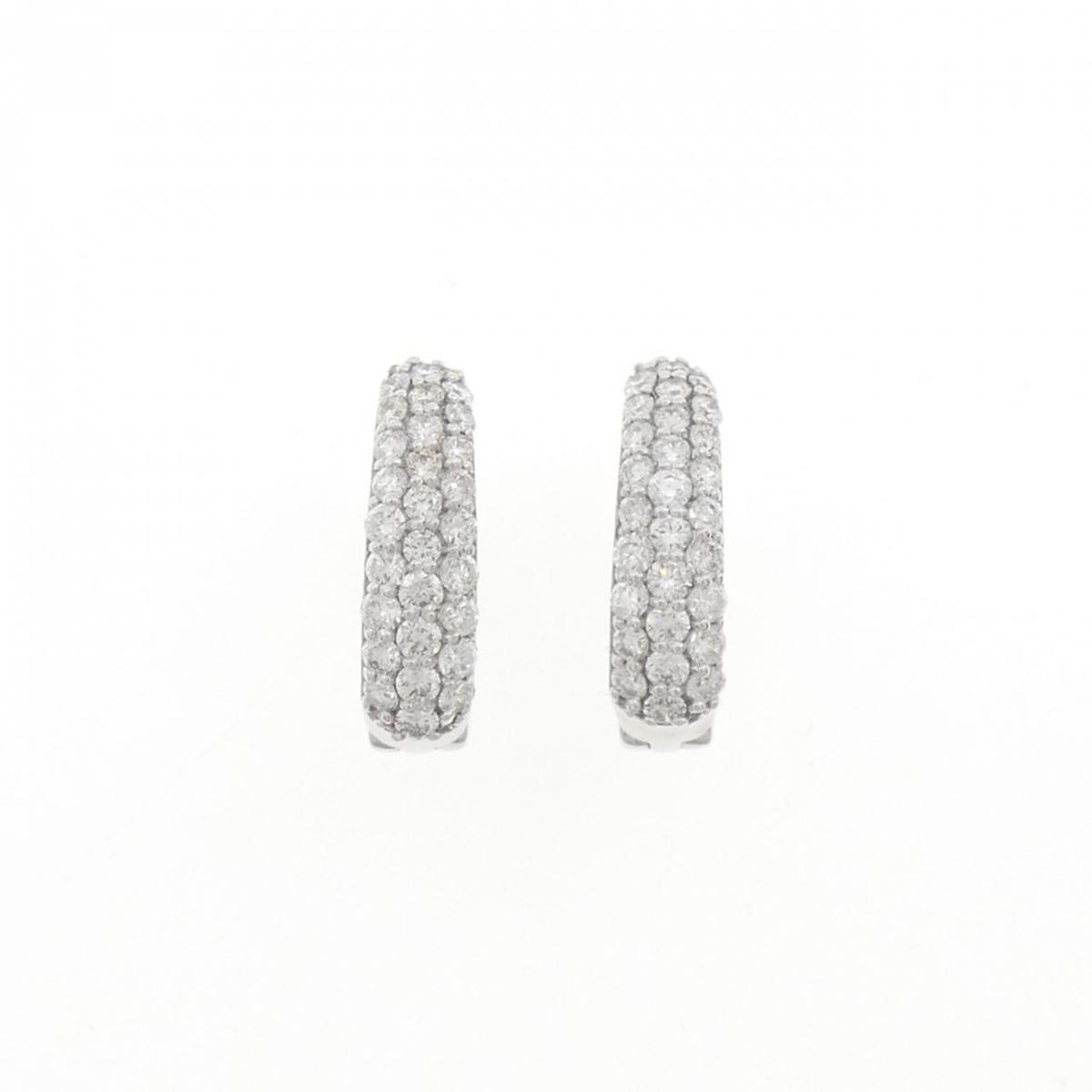 K18WG パヴェ ダイヤモンド イヤリング 0.60CT【中古】｜KOMEHYO ONLINESTORE 店