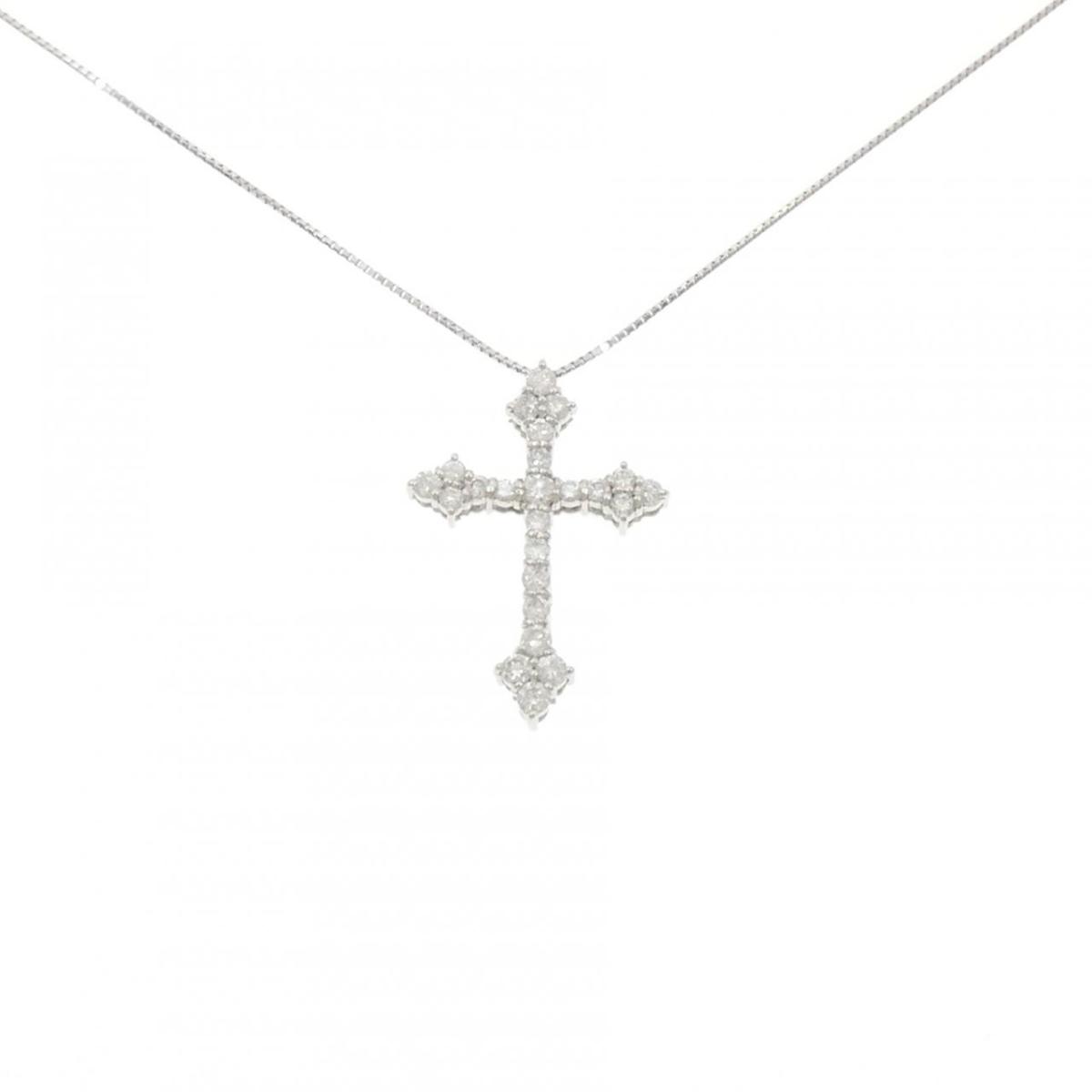 PT900/PT850 クロス ダイヤモンド ネックレス 1.00CT【中古】|KOMEHYO ONLINESTORE 店