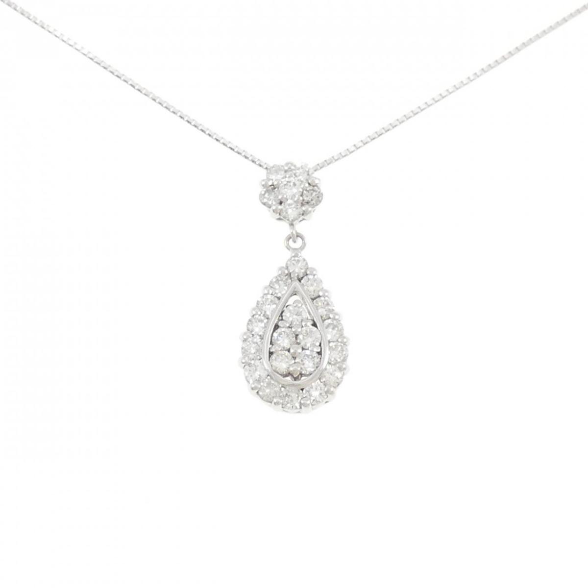 K18WG ダイヤモンド ネックレス 1.00CT【中古】|KOMEHYO ONLINESTORE 店