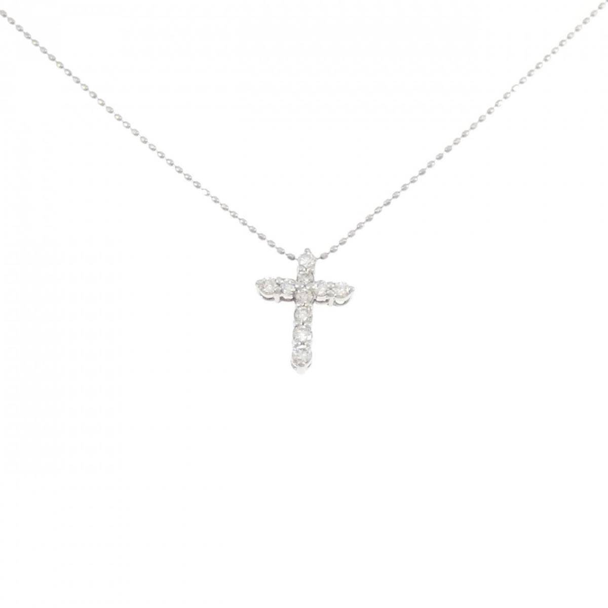 PT900 クロス ダイヤモンド ネックレス 0.30CT【中古】｜KOMEHYO ONLINESTORE 店