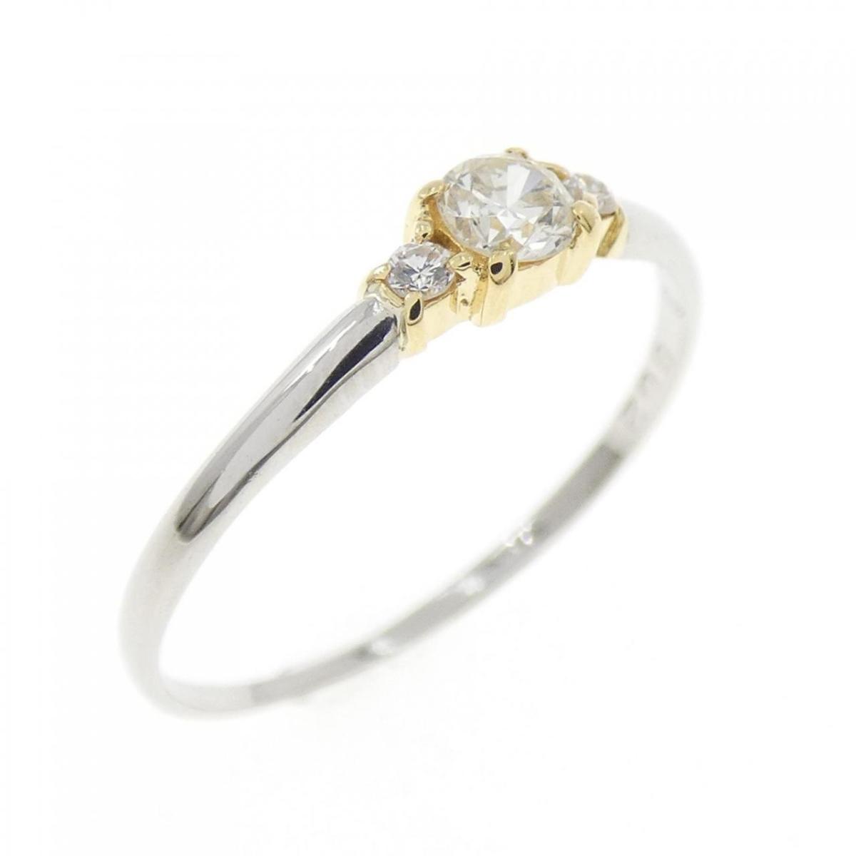 PT900/K18YG ダイヤモンド リング 0.08CT【中古】｜KOMEHYO ONLINESTORE 店
