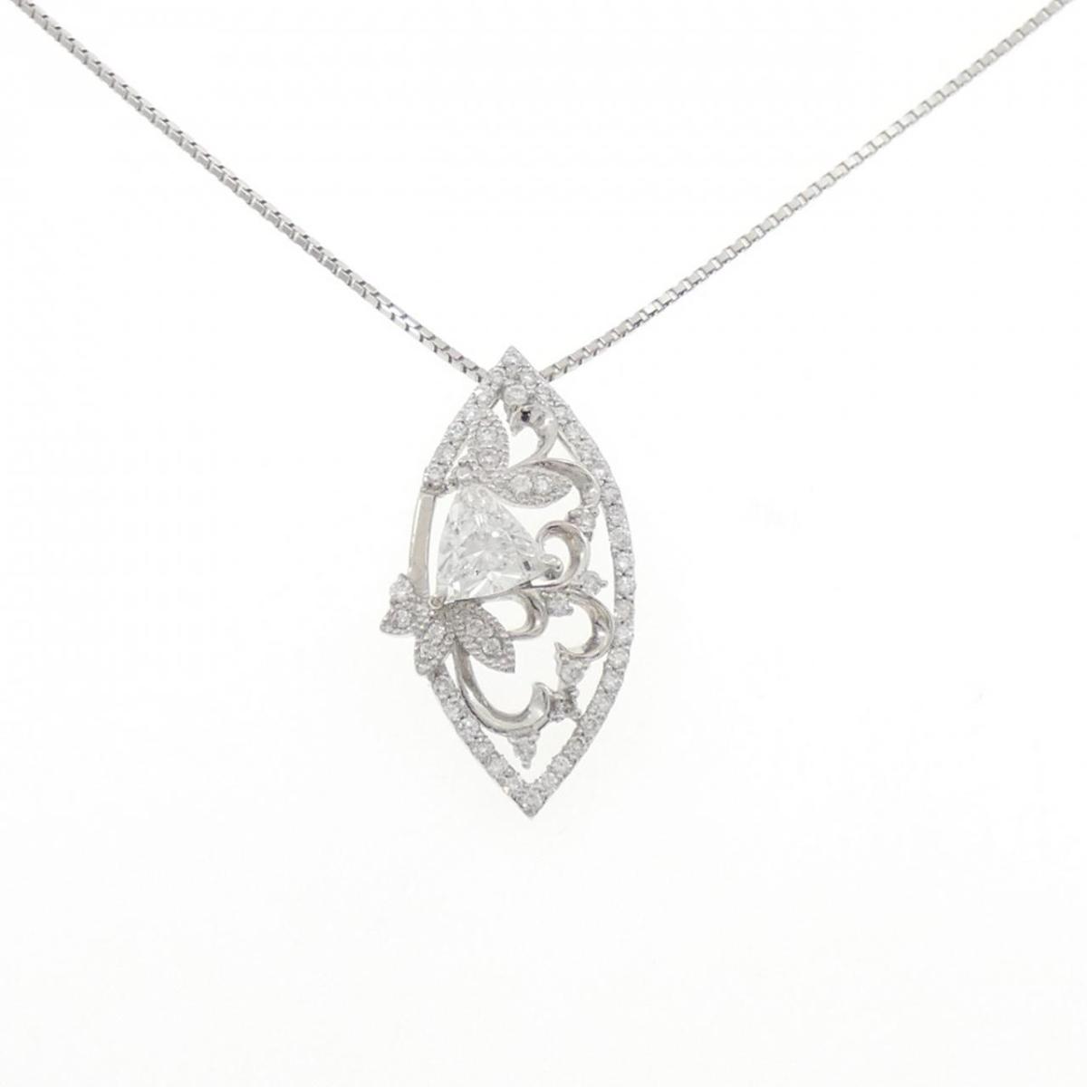PT900/PT850 ダイヤモンド ネックレス 1.137CT F SI2 ファンシーカット【中古】|KOMEHYO ONLINESTORE 店