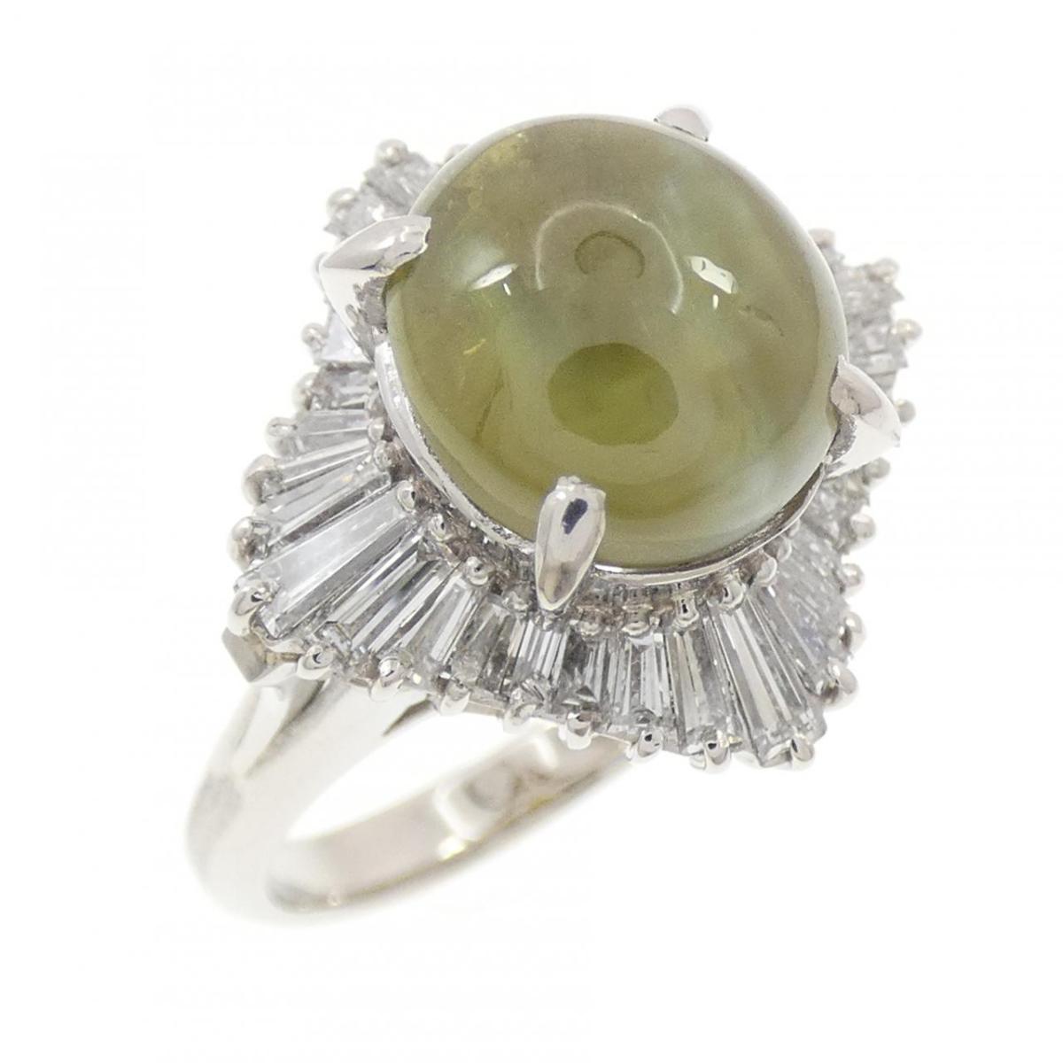 PT900 クリソベリルキャッツアイ リング 6.12CT【中古】|KOMEHYO ONLINESTORE 店