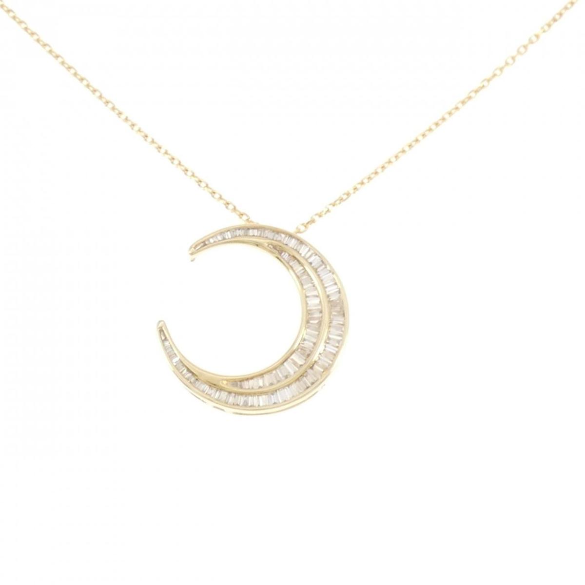 K18YG ムーン ダイヤモンド ネックレス 0.74CT【中古】|KOMEHYO ONLINESTORE 店