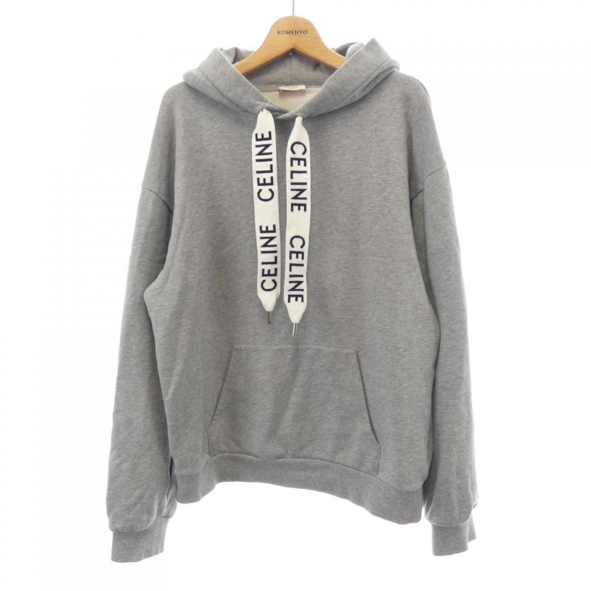 セリーヌ CELINE CELINE 猥りがわしい フーディー / コットンフリース 2Y468670Q パーカー【中古】