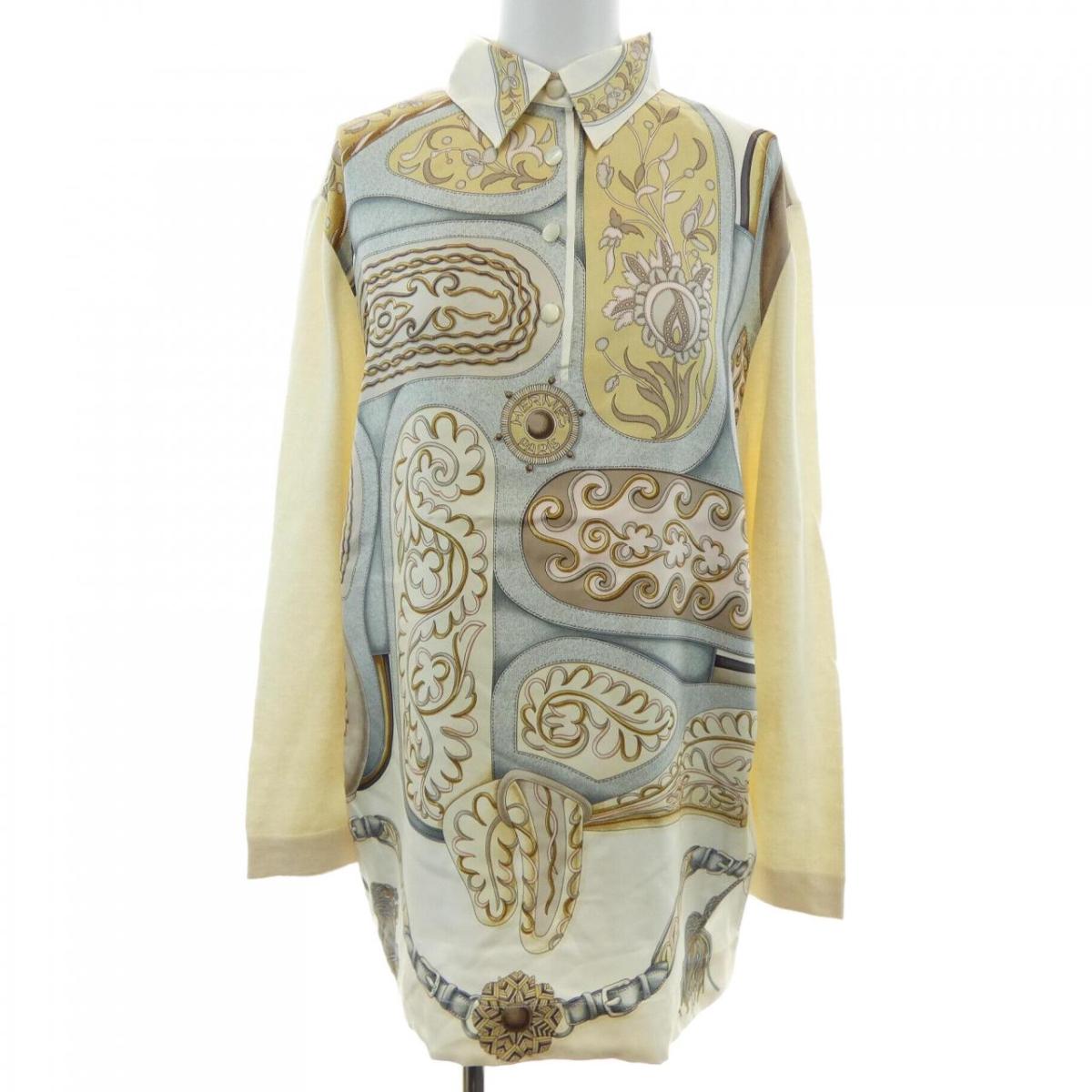 【ヴィンテージ】エルメス HERMES FESTIVAL QUADRI ツイルレーヌ. トップス【中古】