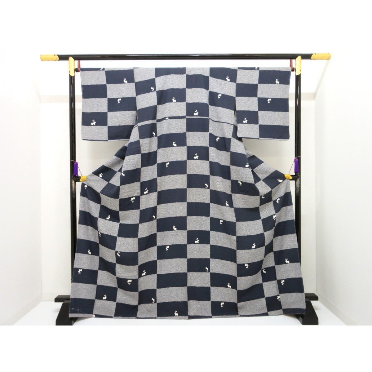 【未当てはめる品】小紋 身幅２Ｌ寸【中古】