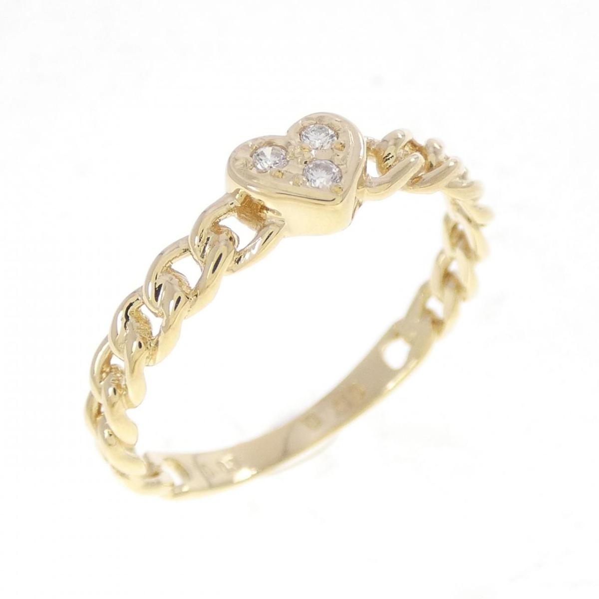 K18YG ハート ダイヤモンド リング 0.03CT【中古】｜KOMEHYO ONLINESTORE 店