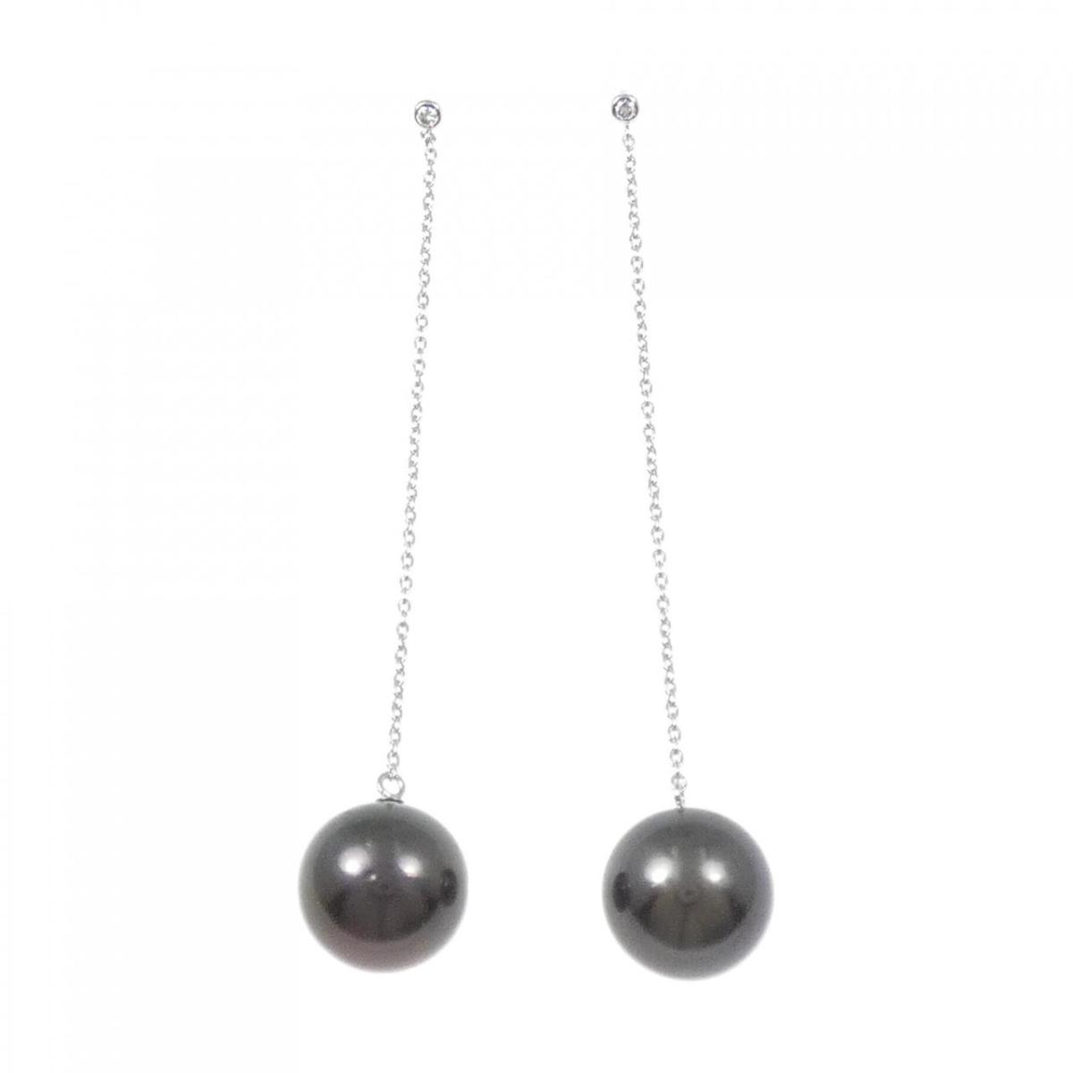 K18WG 黒蝶パール ピアス 10.9mm【中古】|KOMEHYO ONLINESTORE 店