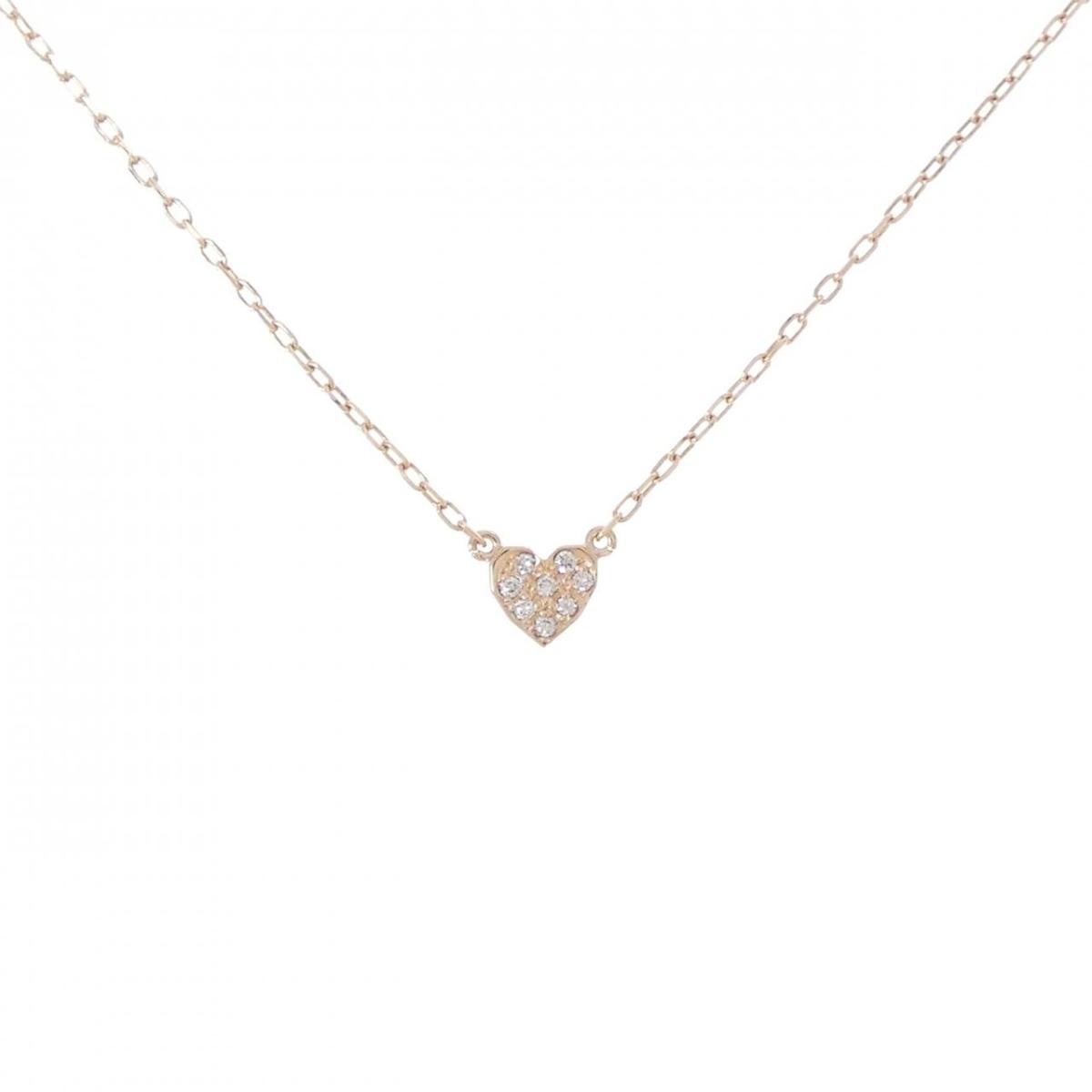 K10PG ハート ダイヤモンド ネックレス 0.04CT【中古】|KOMEHYO ONLINESTORE 店