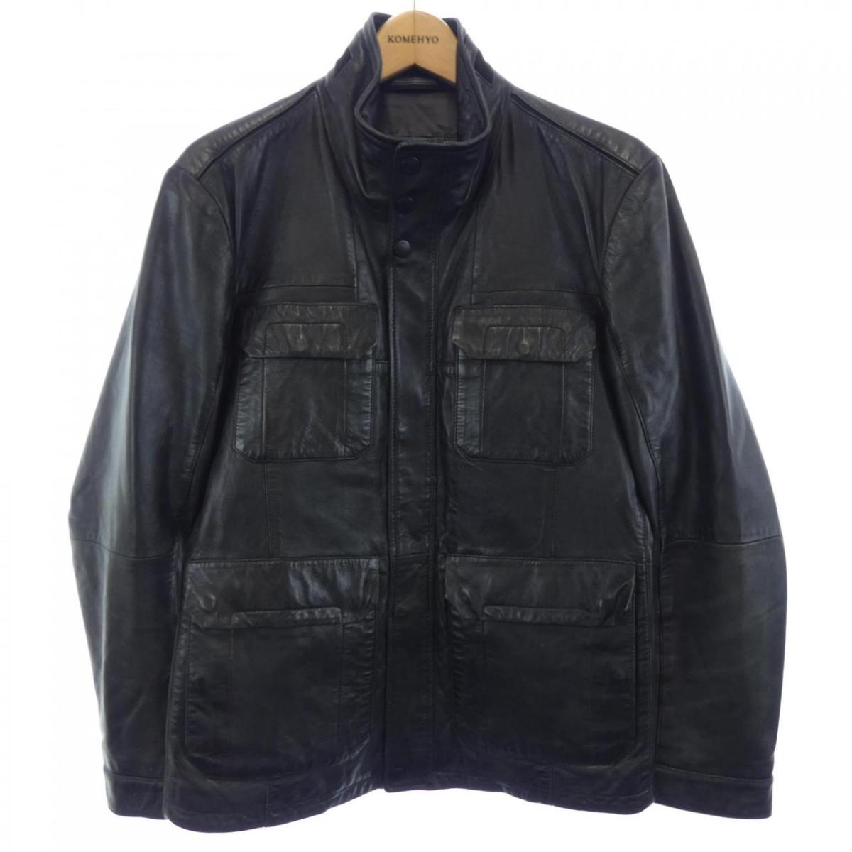 雇い主 BOSS なめし革厚地の外套【中古】