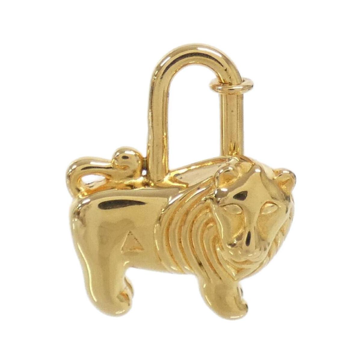 【ヴィンテージ】エルメス LION カデナ 041000CC キーホルダー【中古】