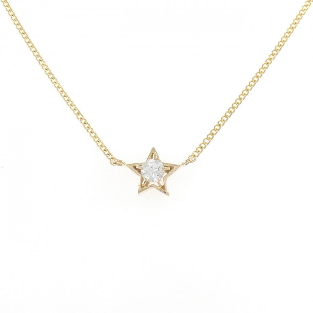 K18YG スター ダイヤモンド ネックレス 0.12CT【中古】｜KOMEHYO ONLINESTORE 店