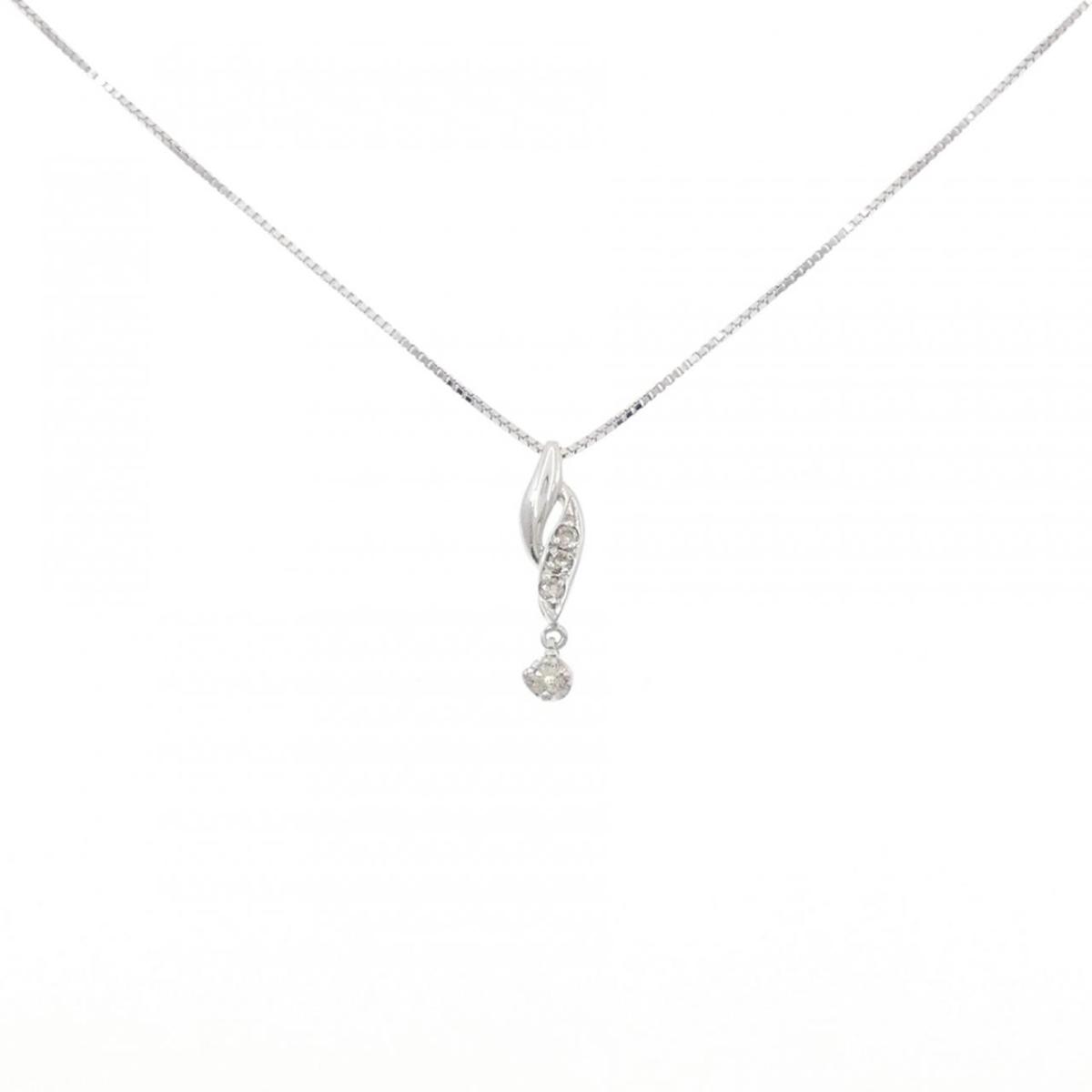 K10WG ダイヤモンド ネックレス 0.06CT【中古】｜KOMEHYO ONLINESTORE 店
