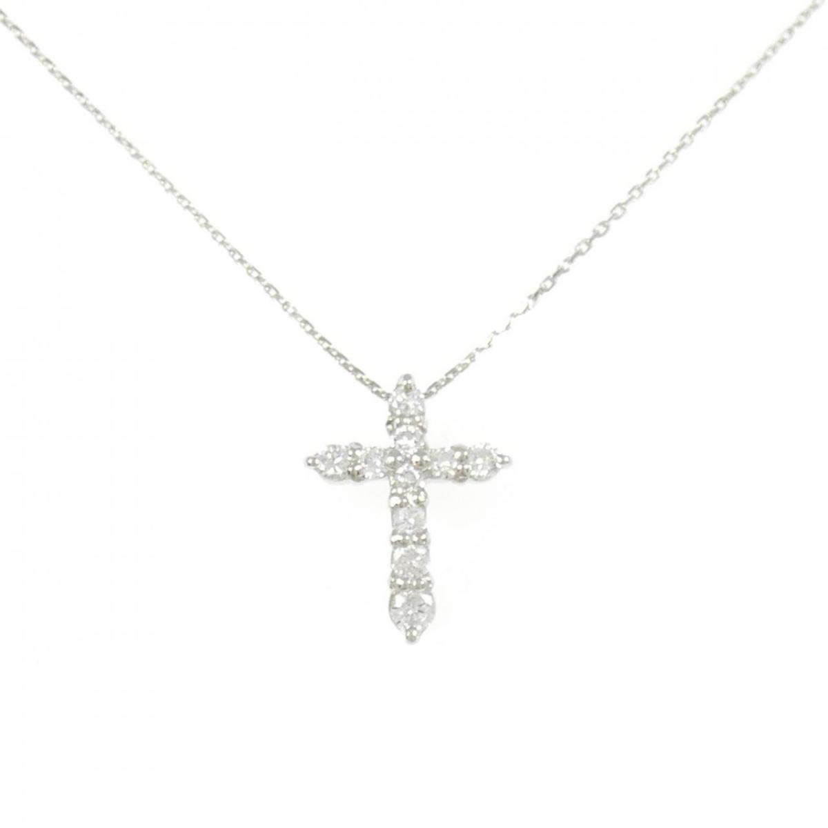 PT900/PT850 クロス ダイヤモンド ネックレス 0.50CT【中古】|KOMEHYO ONLINESTORE 店