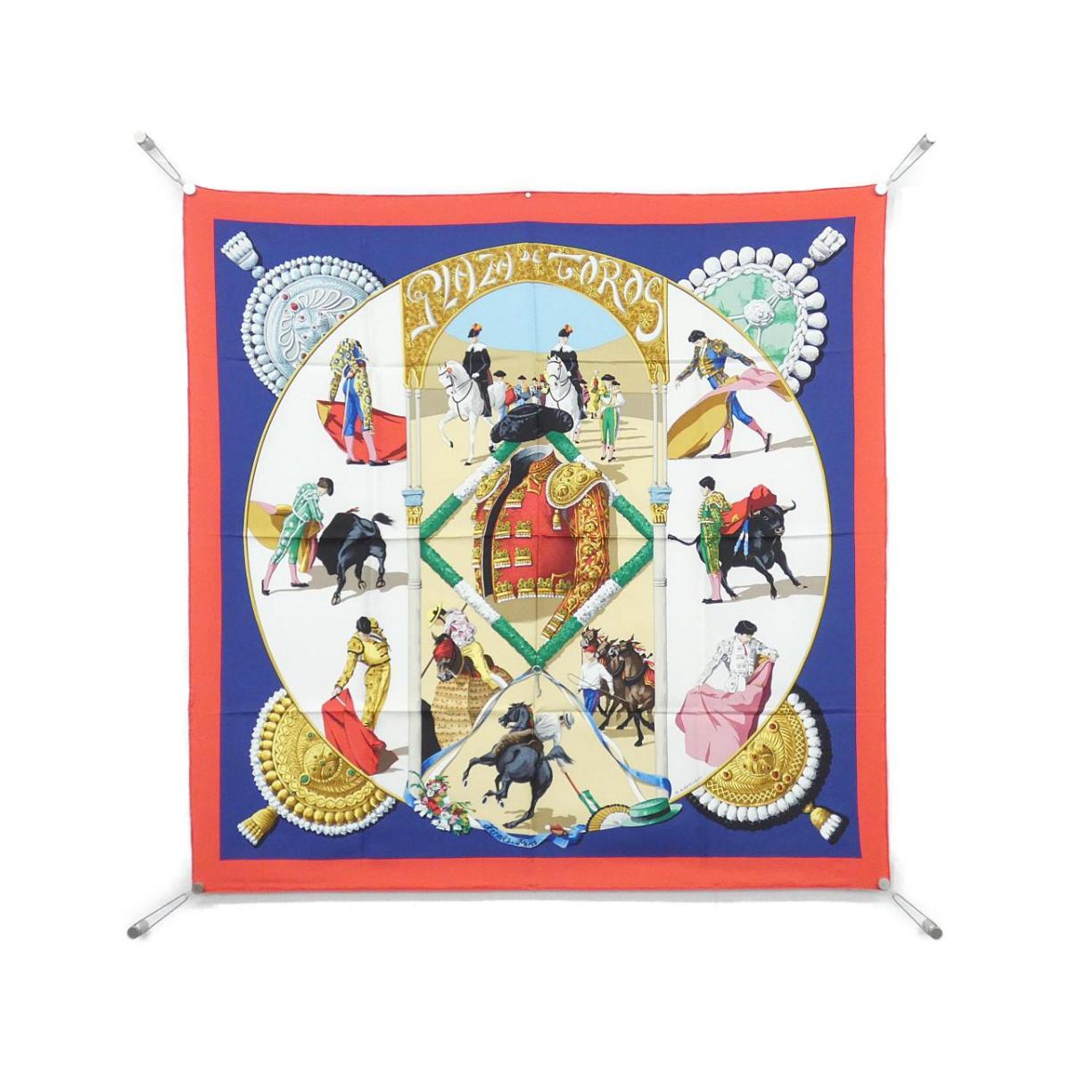 エルメス PLAZA DE TOROS カレ えり巻き【中古】