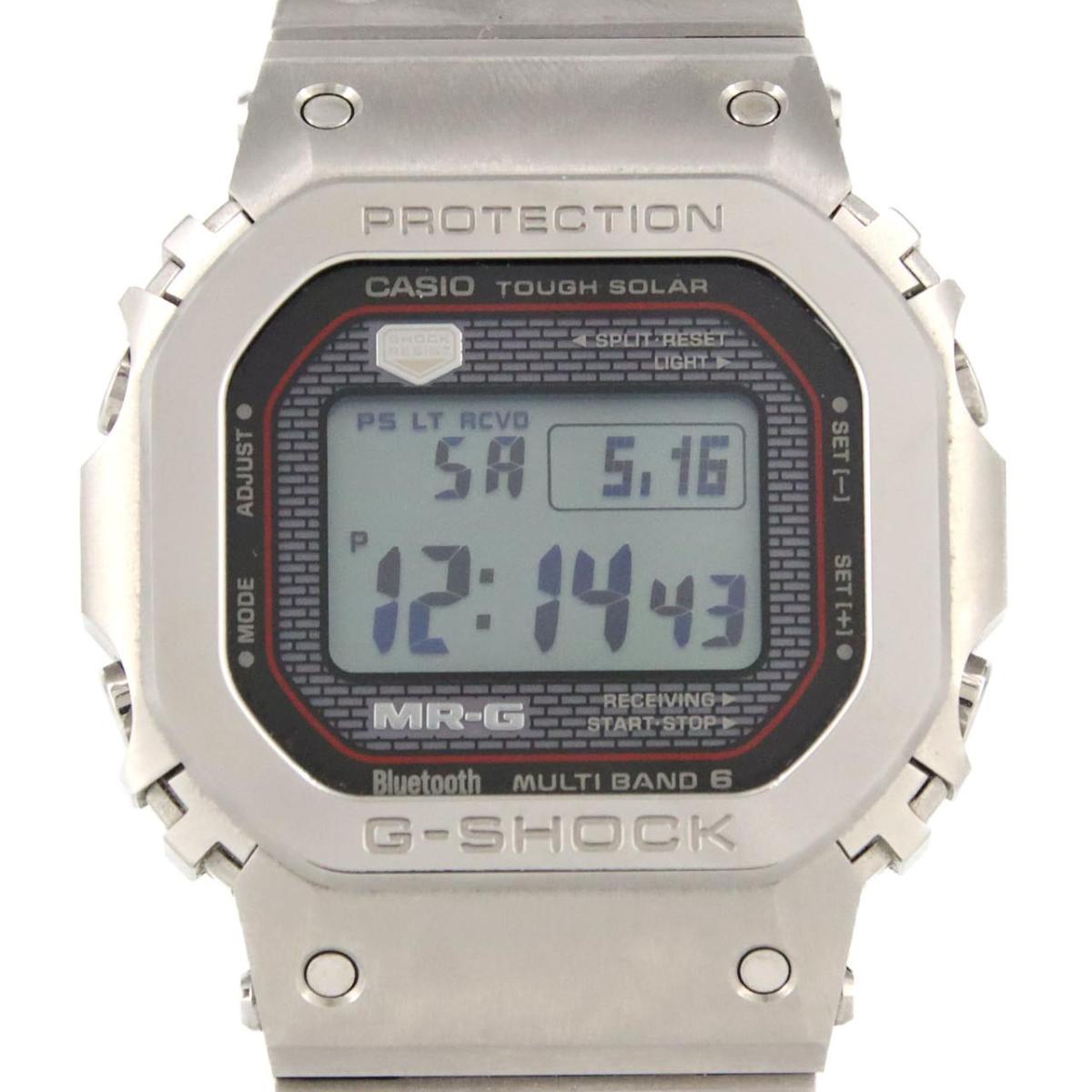 カシオ G-SHOCK･MR-G 電磁波時辰儀 MRG-B5000D-1JR TI ソーラークォーツ【中古】