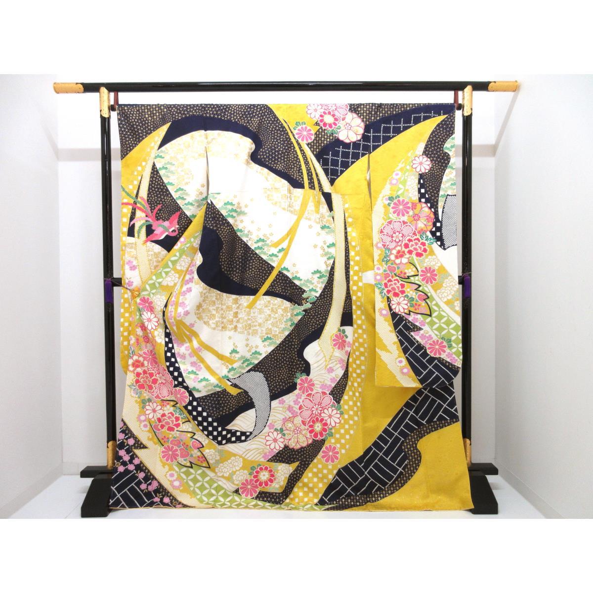 【新品】振袖 滝泰 友禅金彩製作 刺しゅう入り口・入口【新品】