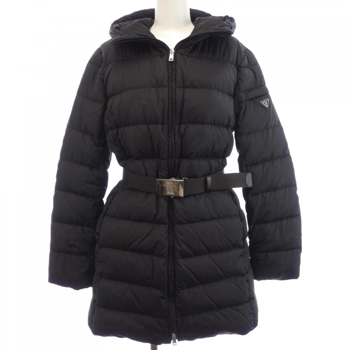 プラダ PRADA ３角形ロゴタイプ 290364 R212 1CQK 落ち込む厚地の外套【中古】