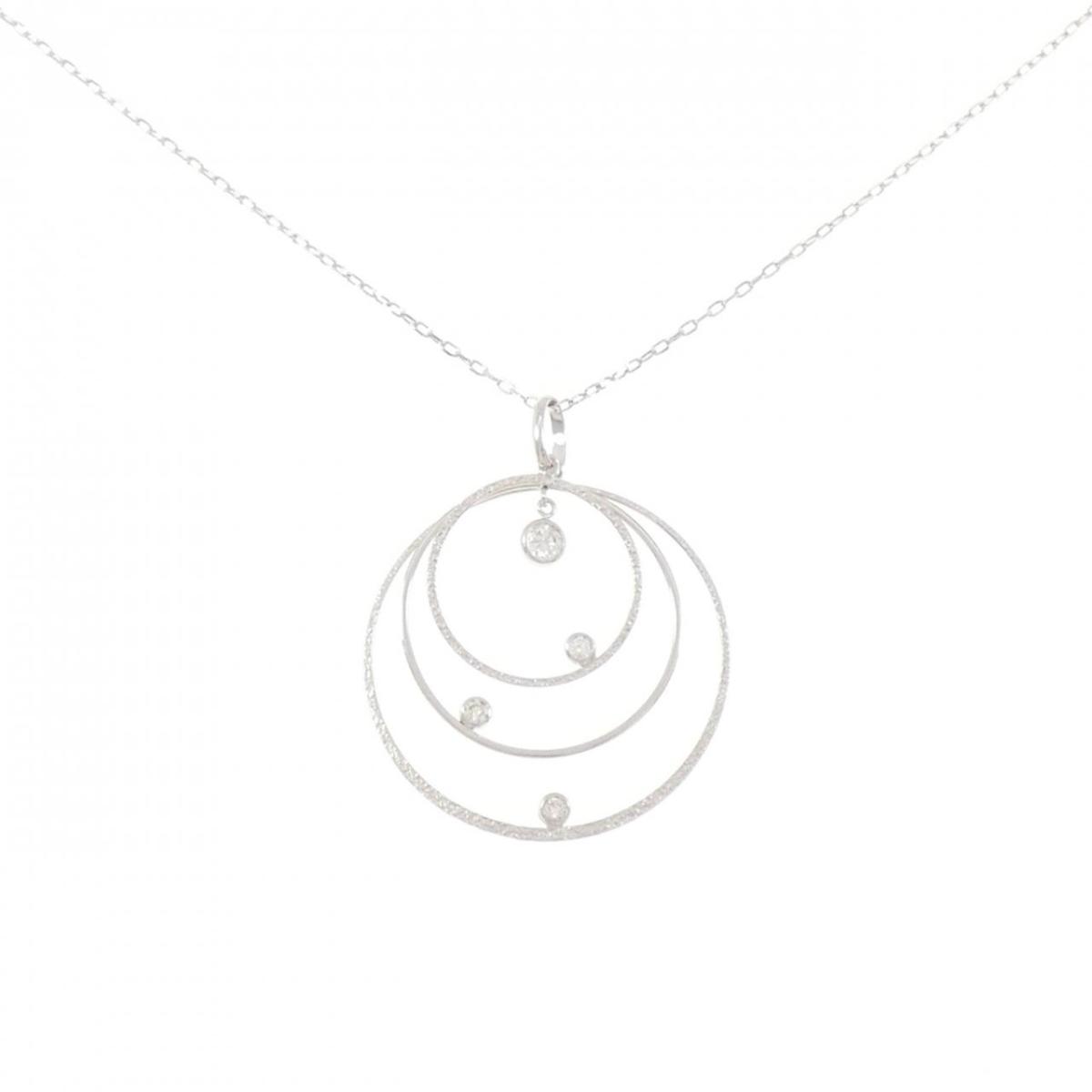 K18WG ダイヤモンド ネックレス 0.12CT【中古】｜KOMEHYO ONLINESTORE 店