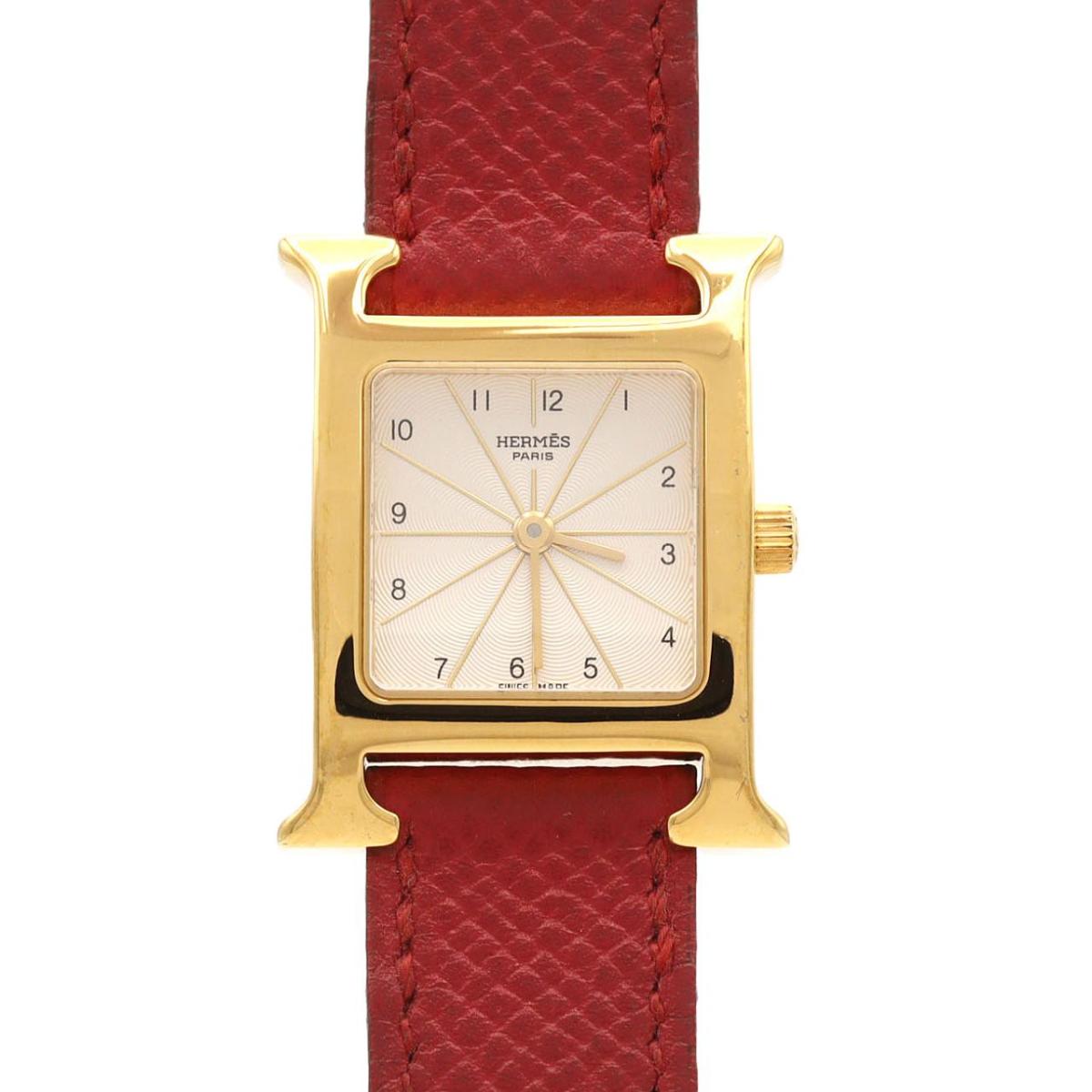 【否検査と修理引きもどす通貨価値】エルメス H御覧になる GP HH1.201 GP 石英【中古】