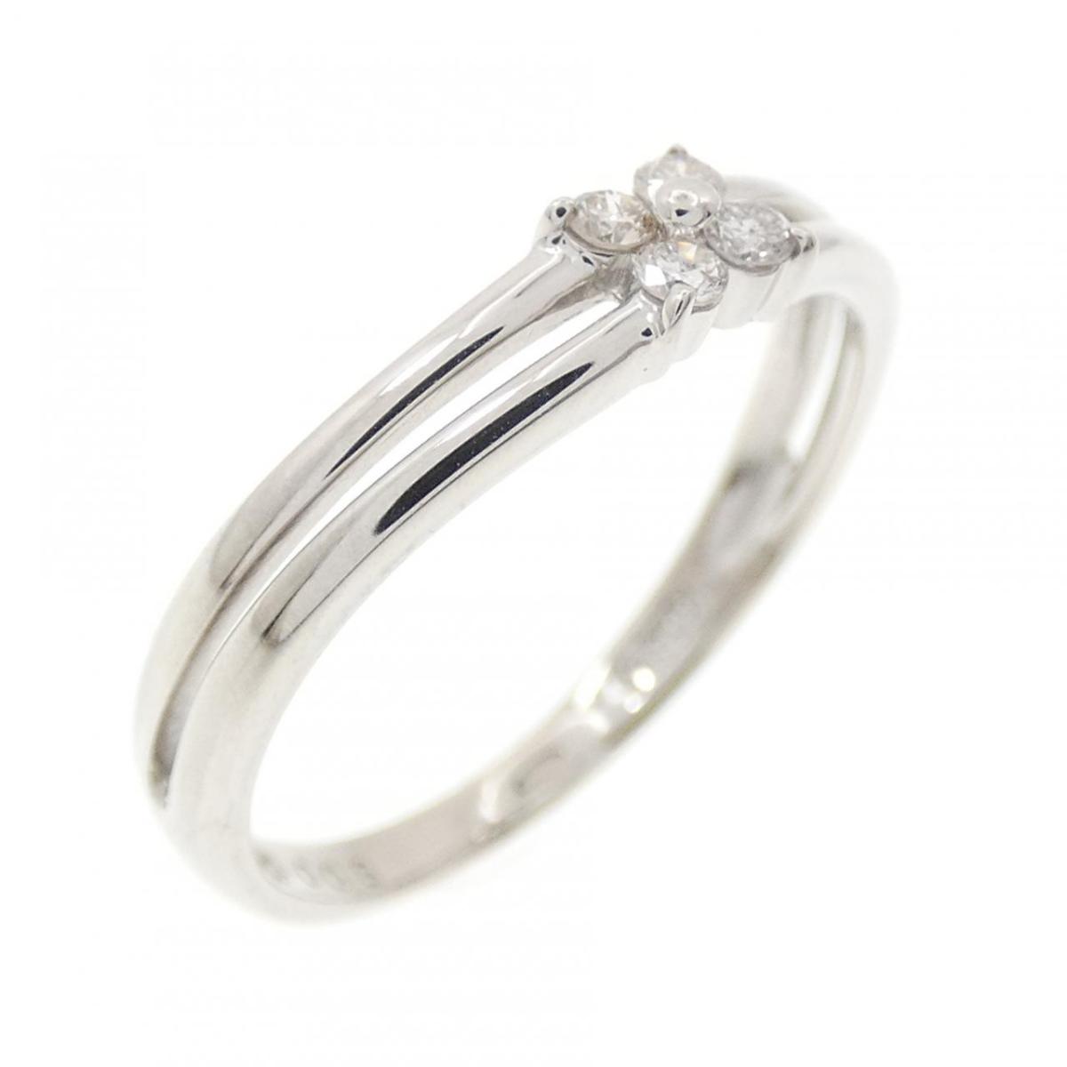 PT900 フラワー ダイヤモンド リング 0.08CT【中古】｜KOMEHYO ONLINESTORE 店 36,790円