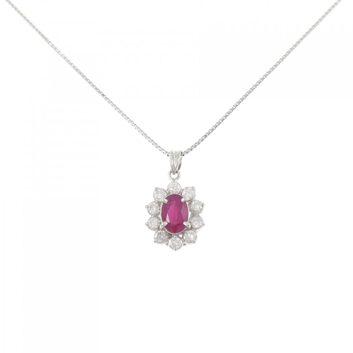 PT900/PT850 ルビー ネックレス 1.0CT【中古】|KOMEHYO ONLINESTORE 店