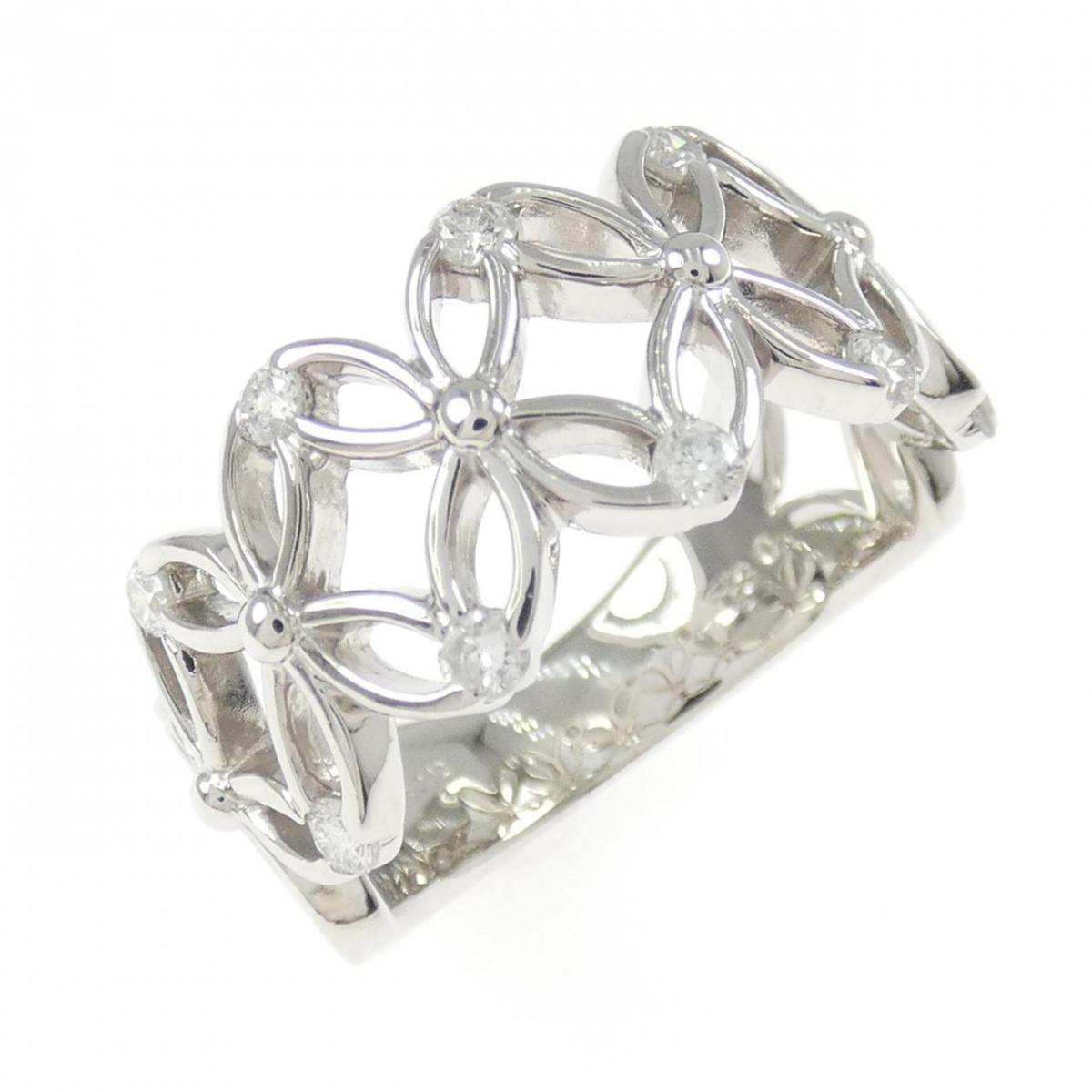 PT900 フラワー ダイヤモンド リング 0.30CT【中古】｜KOMEHYO ONLINESTORE 店