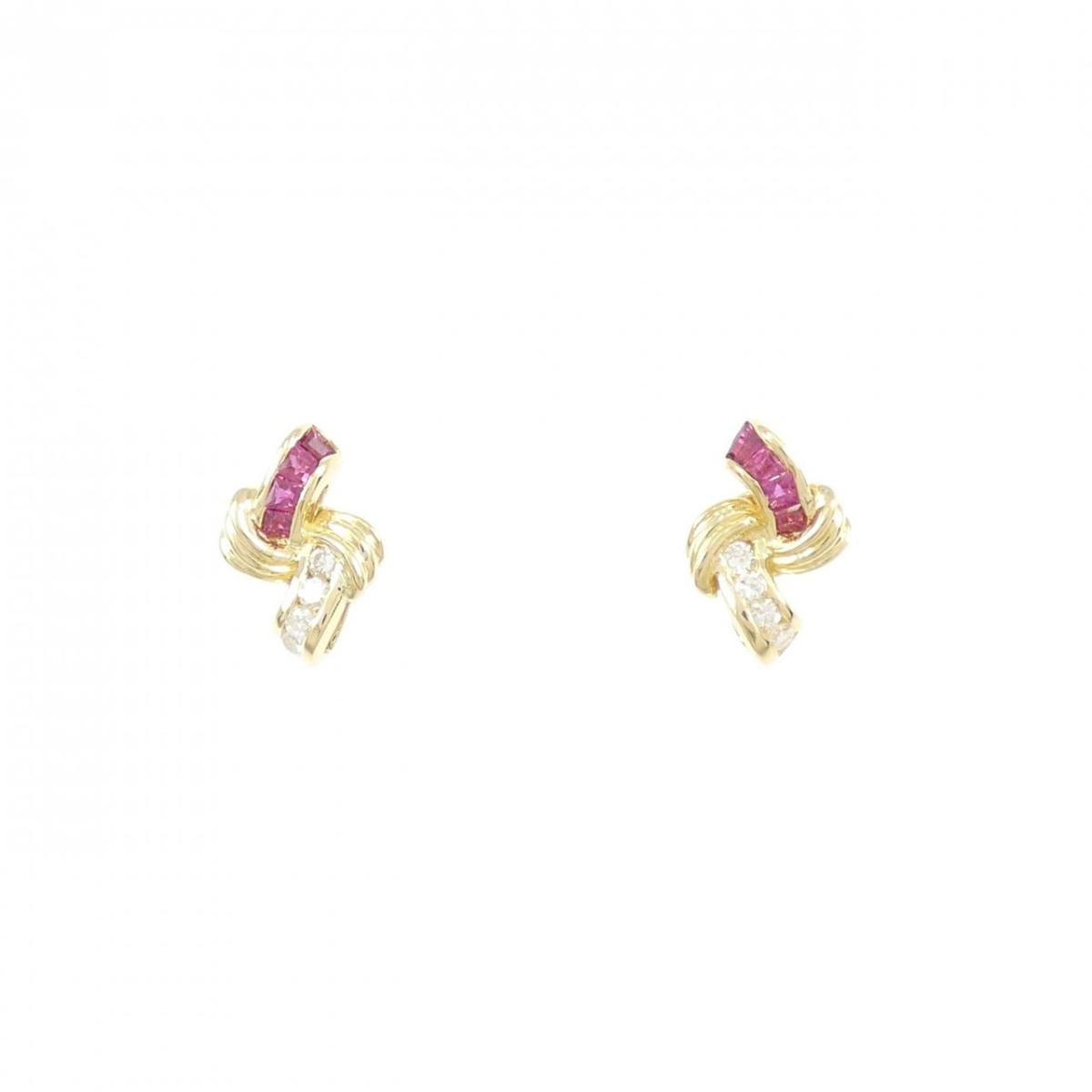K18YG ルビー ピアス 0.22CT【中古】|KOMEHYO ONLINESTORE 店
