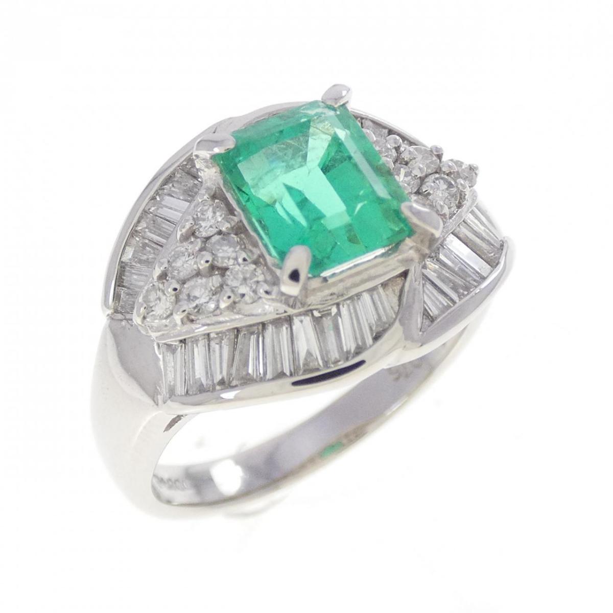 PT900 エメラルド リング 1.31CT【中古】｜KOMEHYO ONLINESTORE 店 200,300円