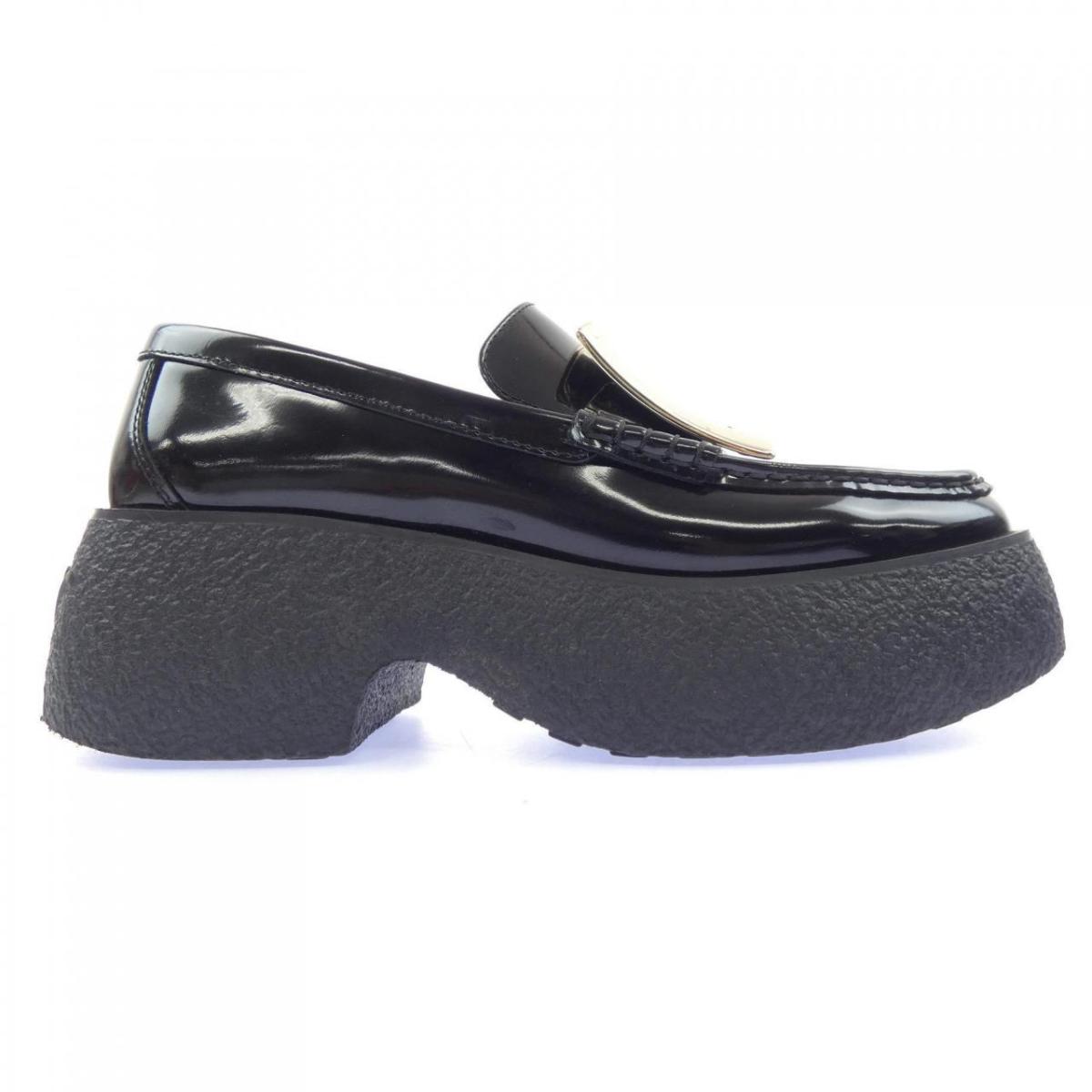 ロジェヴィヴィエ ROGER VIVIER ヴィヴ レンジャー 金属元素バックル シューズ【中古】