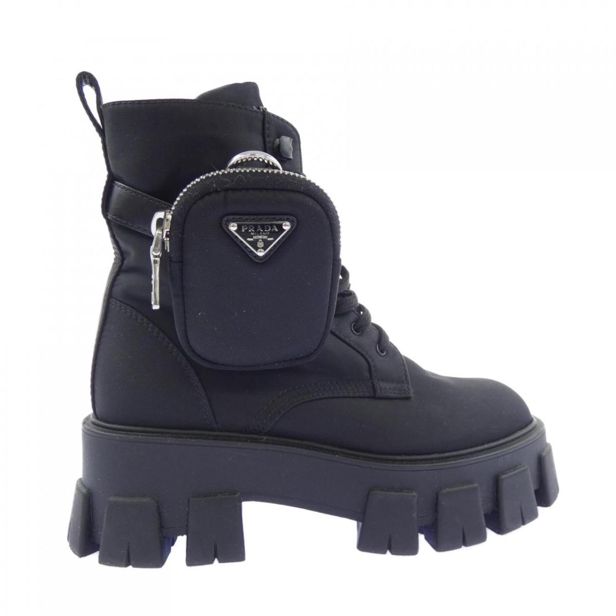 プラダ PRADA モノ木鼠 ３角形ロゴタイプ 1T549M ブーツ【中古】